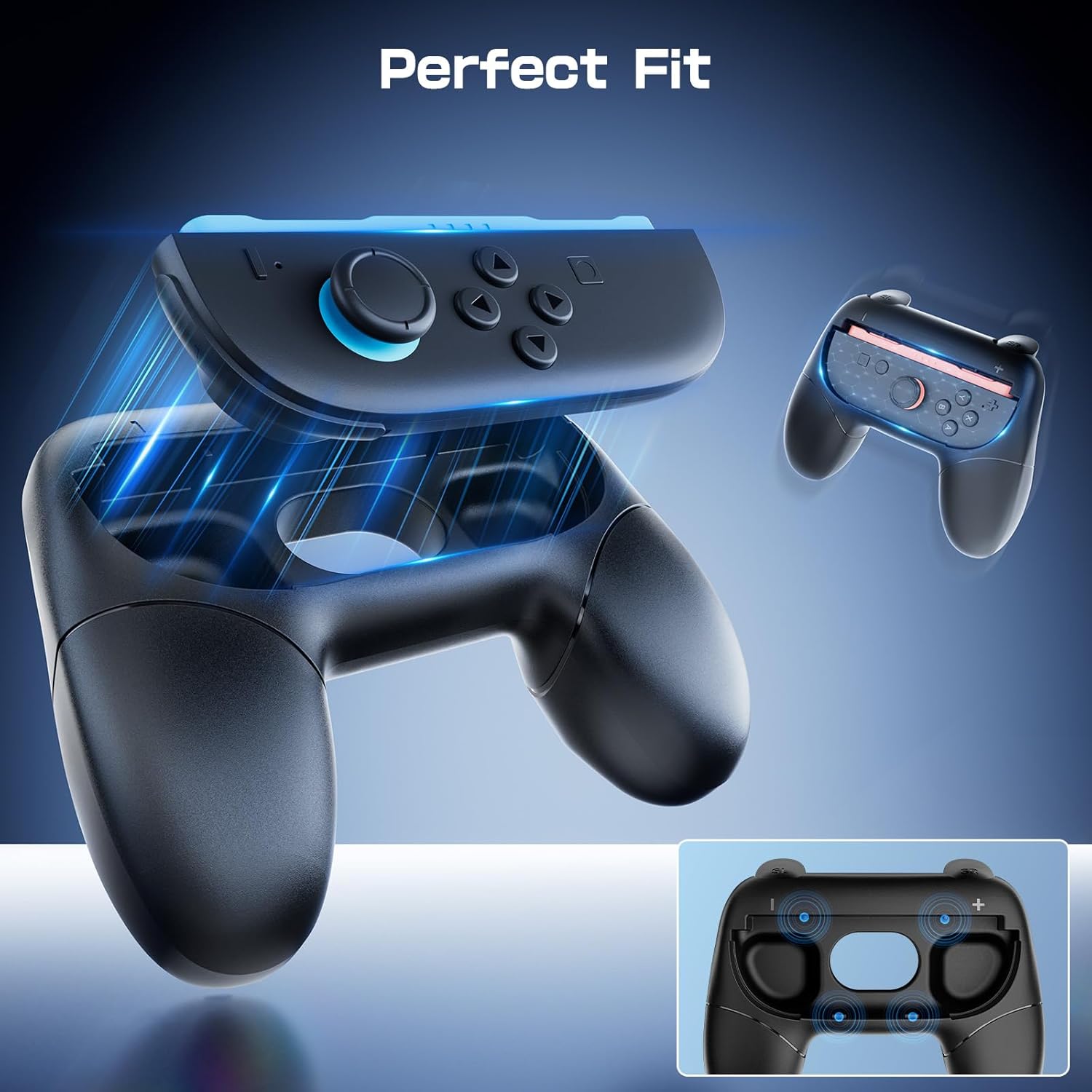 Thumbnail 2 de HEYSTOP Joy-Con Grip para Nintendo Switch 2 Set 3 en 1