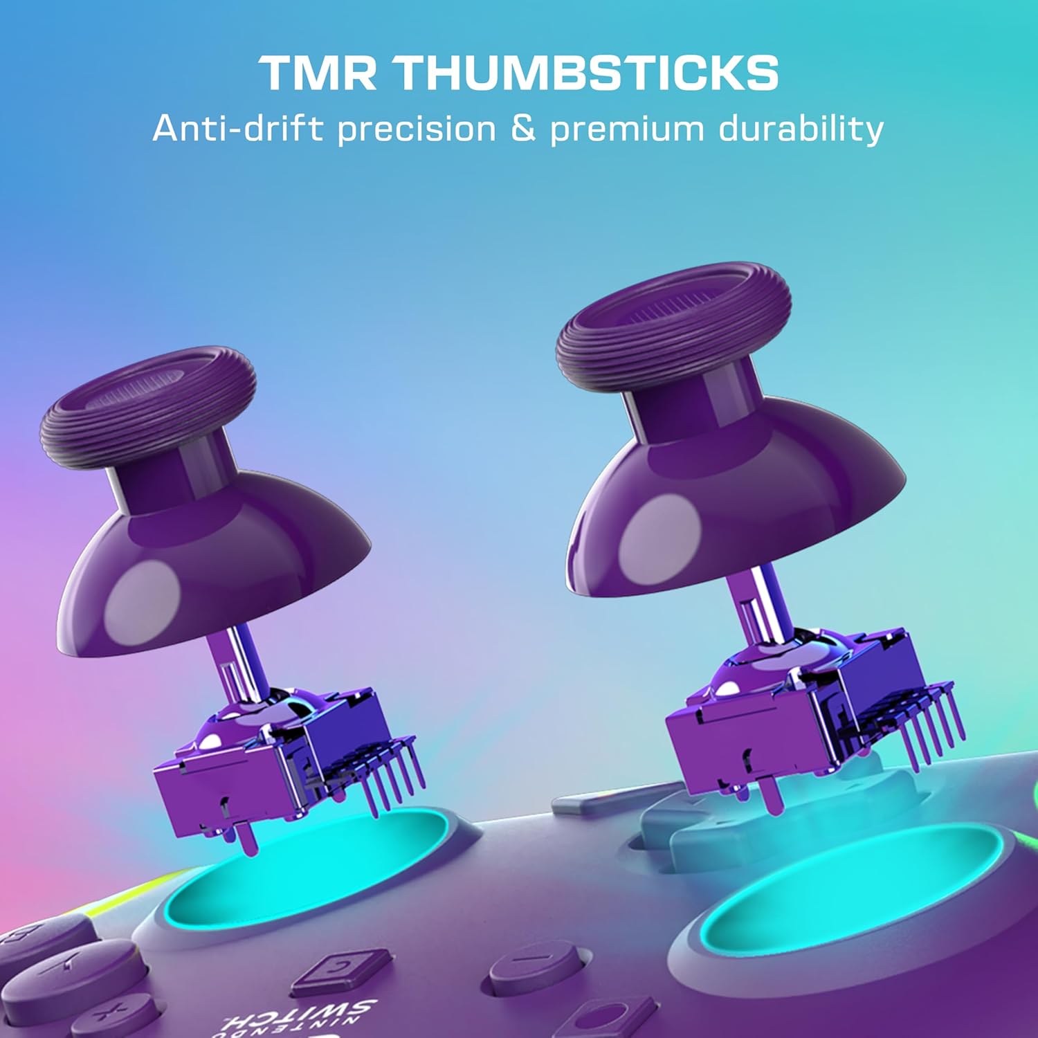 Thumbnail 2 de Turtle Beach Afterglow Wave Purple Wireless RGB Gaming Controller (Officially Licensed for Nintendo Switch 2)