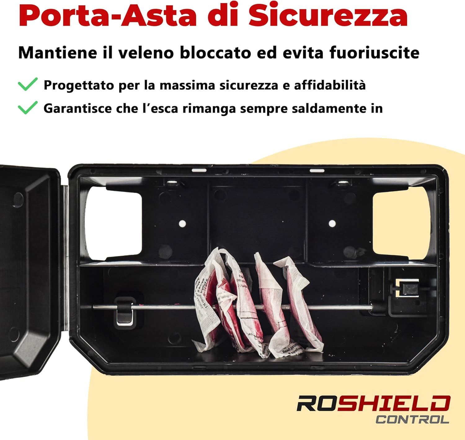 Detalle 2 de Roshield 2 X PRO Scatola di Esche e Trappole per Topi e Ratti – Stazioni professionali