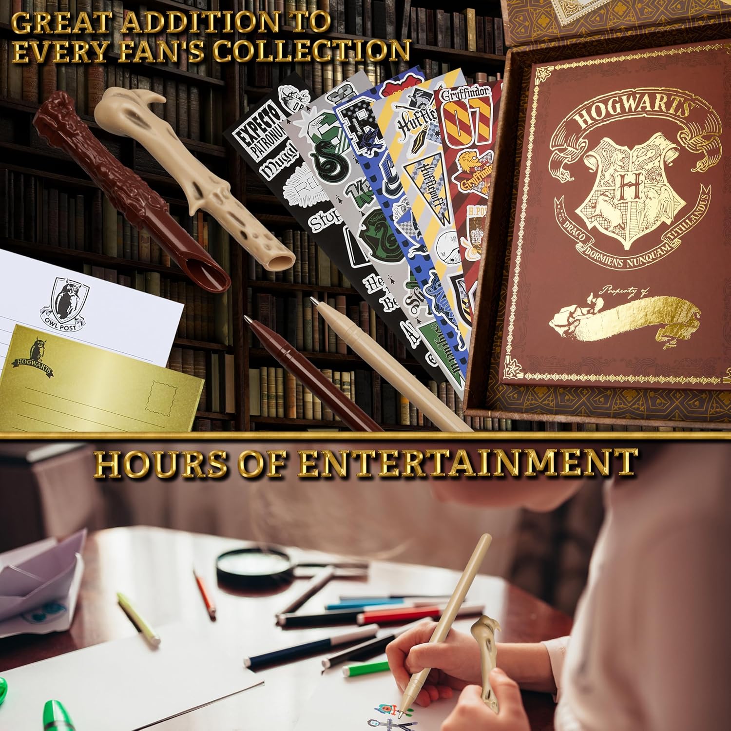 Thumbnail 1 de Harry Potter Stationery Set with Wand Pens, Notebook, Stickers, and Keepsake Box