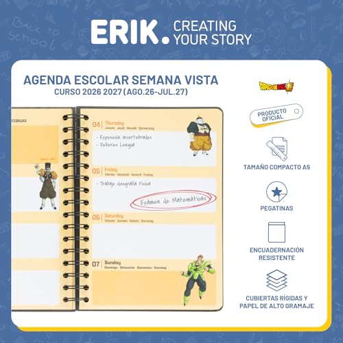 Detalle 2 de Grupo Erik Agenda Dragon Ball 2026/2027 Semana Vista