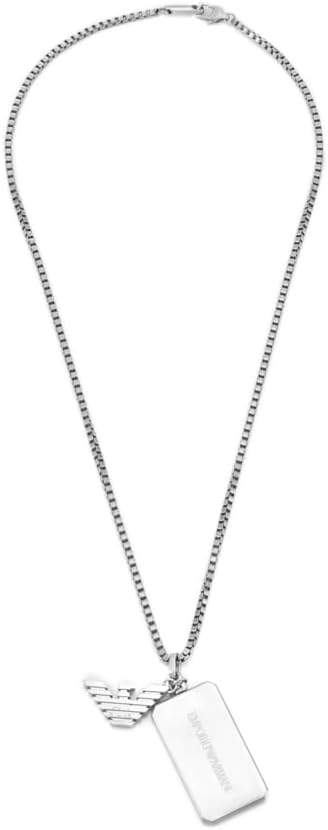 Thumbnail 5 de Emporio Armani Collier pour homme en perles avec fermoir mousqueton, acier inoxydable