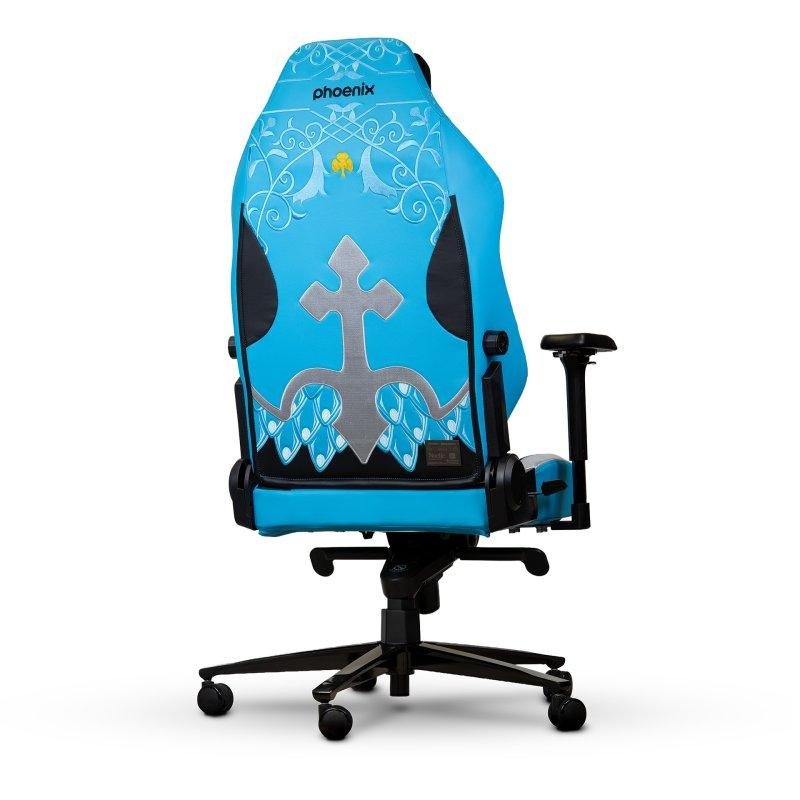 Detalle 2 de Silla gaming Phoenix Monarch Noelle XL cuero PU y terciopelo edición limitada