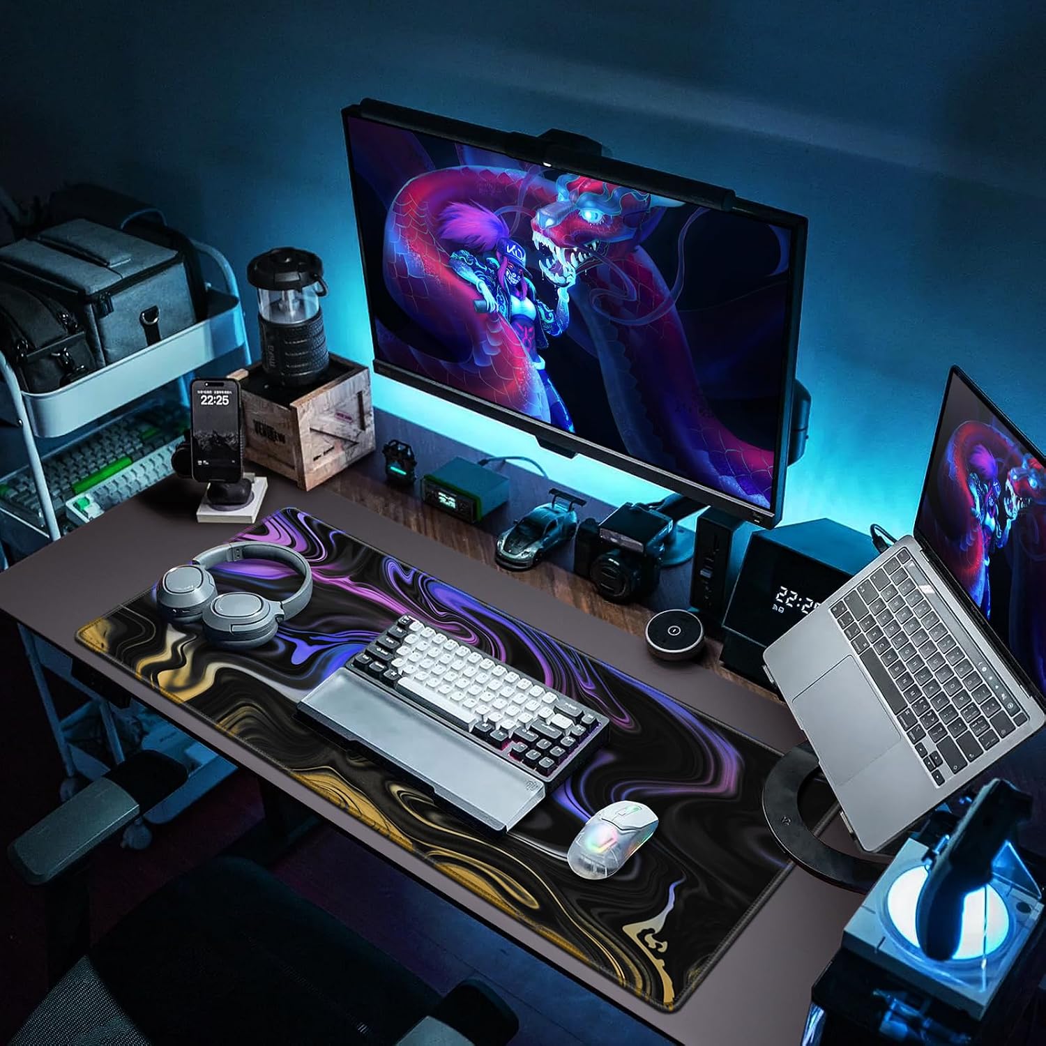 Thumbnail 6 de Canjoy Large Gaming Mouse Pad with Lycra Surface and Non-Slip Base