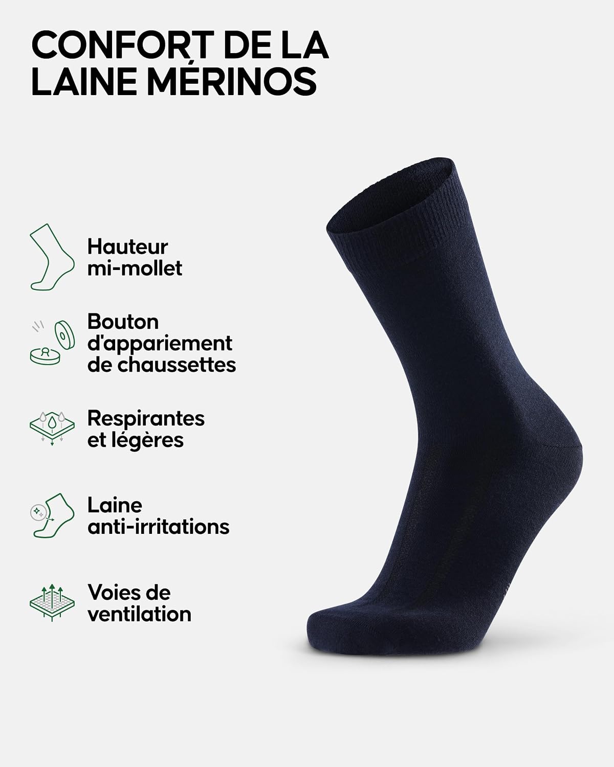 Thumbnail 1 de DANISH ENDURANCE Chaussettes Mérinos lot 3 ou 5