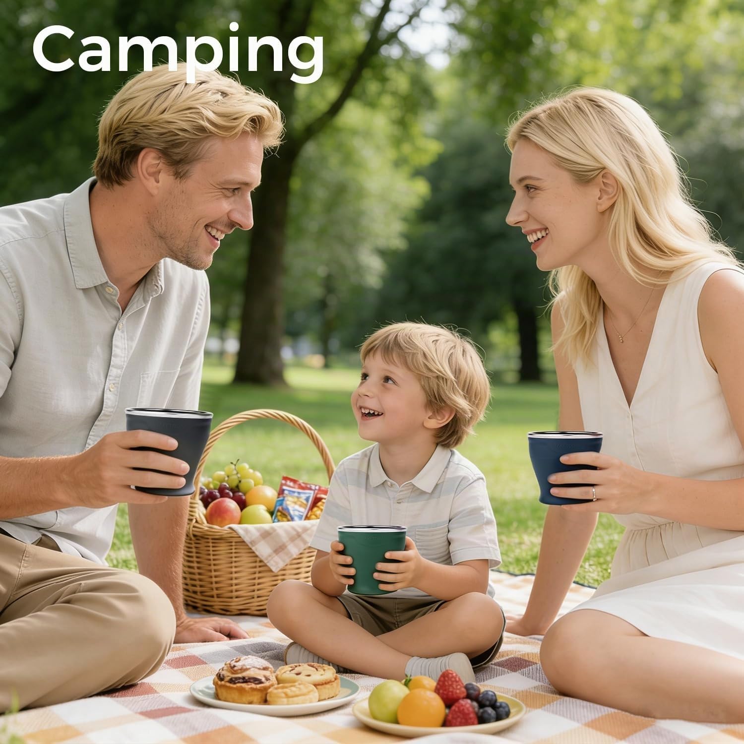Thumbnail 6 de TakeToday Zusammenklappbarer Reisebecher 240 ml – Silikon-Faltbecher für Camping, Outdoor und Reisen