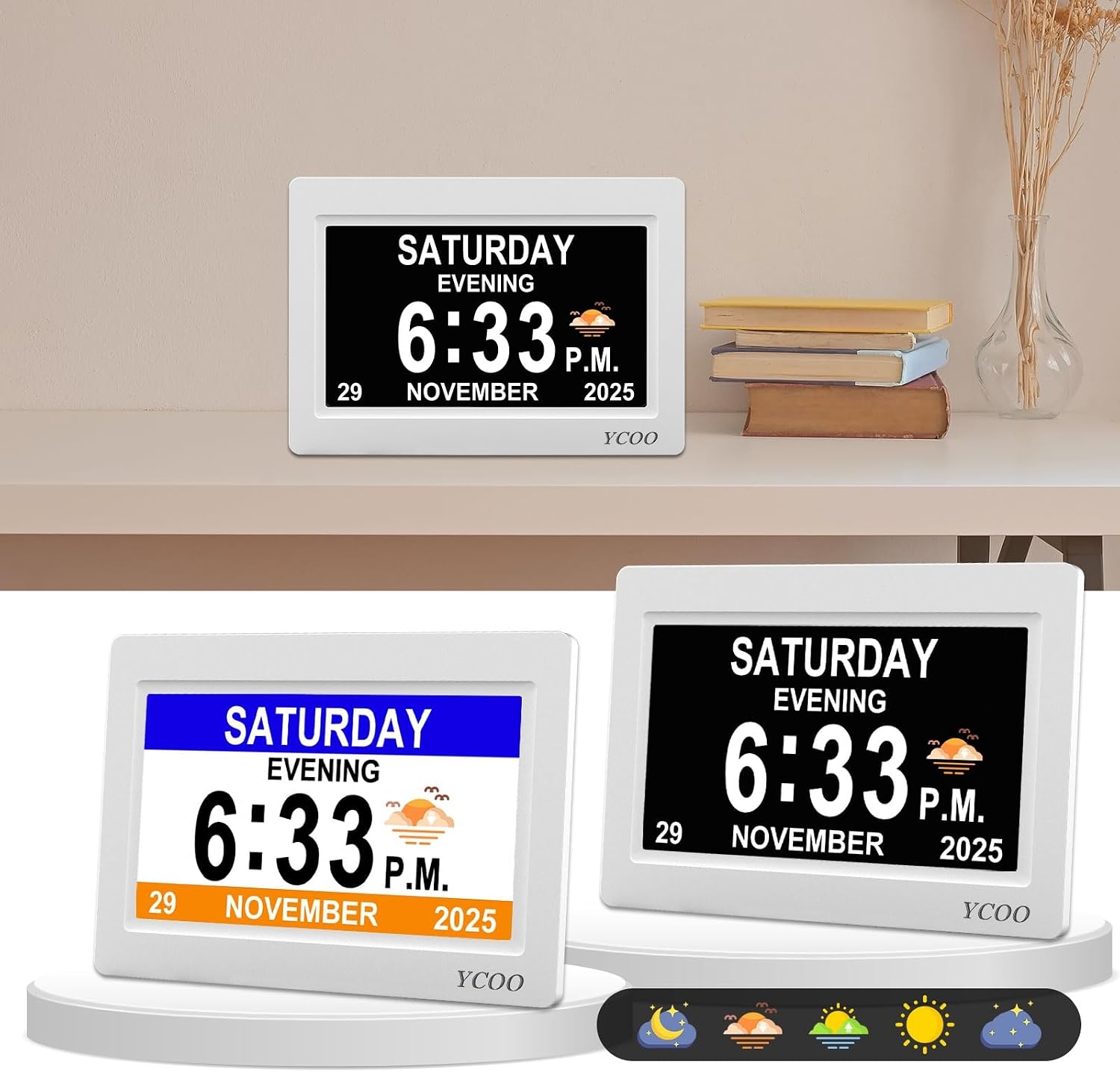 Thumbnail 5 de YCOO Dementia Clock 7 inch digital display