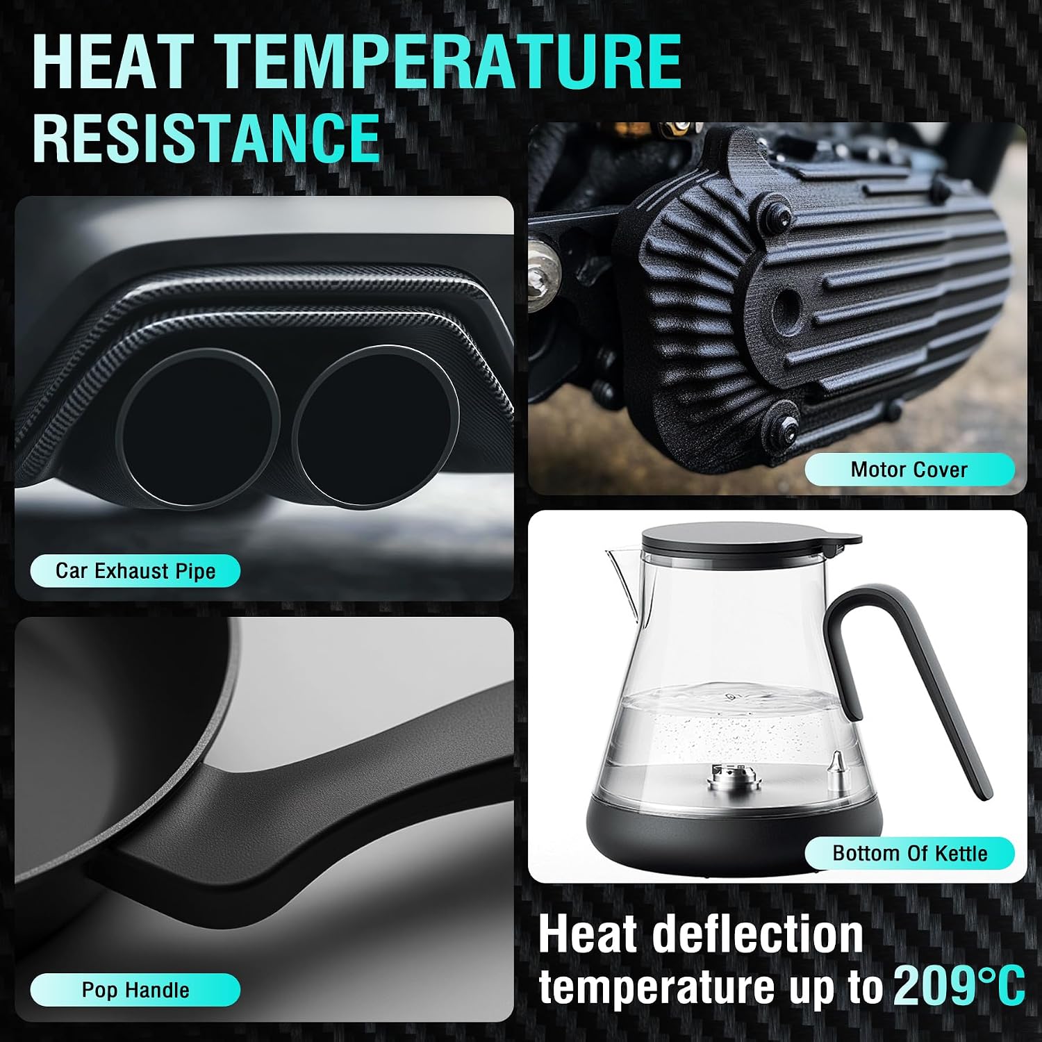 Detalle 1 de SUNLU PA6-CF – filament nylonowy do druku 3D, 1,75 mm, 1 kg, 209°C
