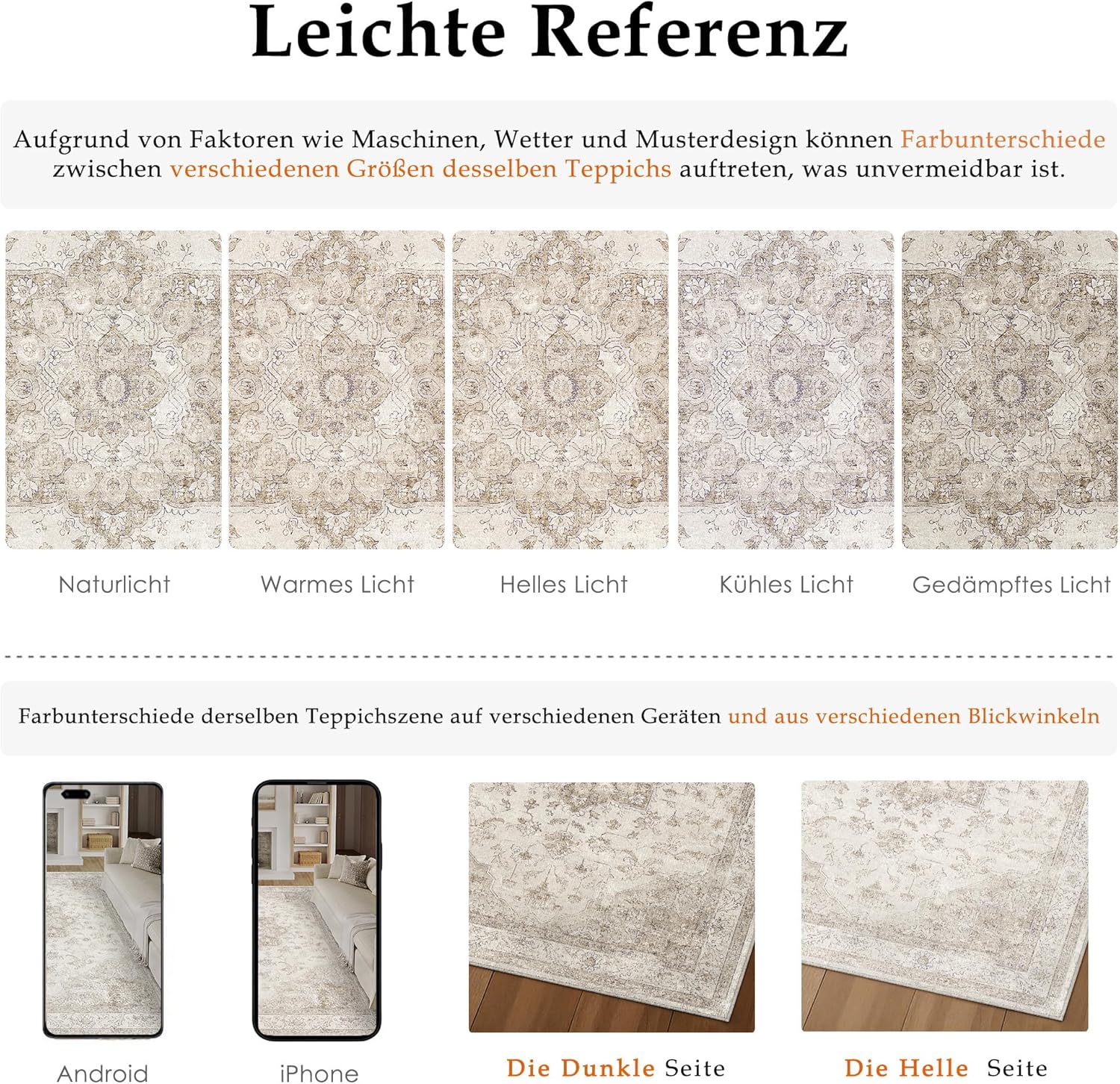 Thumbnail 1 de PureCozy Vintage Beige Teppich 300x400 cm – waschbarer Kurzflor für Wohnzimmer, Schlafzimmer & mehr