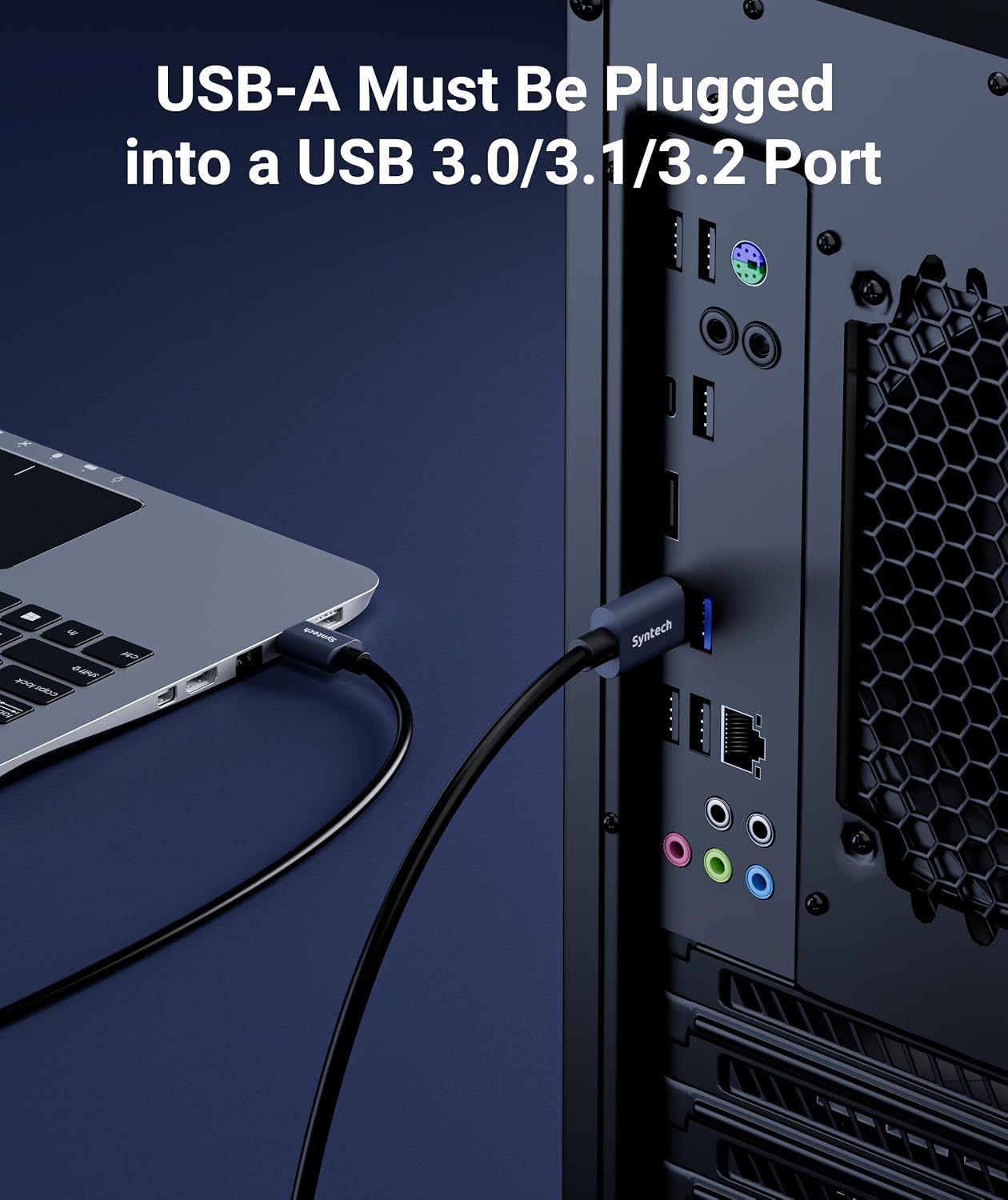 Detalle de Syntech Link Cable 33 FT with Signal Booster for Meta Quest and Pico VR (USB 3.0 to USB-C)