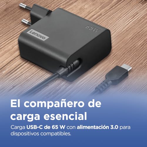 Detalle de Lenovo Adaptador de Pared USB-C de 65 W con Carga Rápida y Cable de 1,7 m