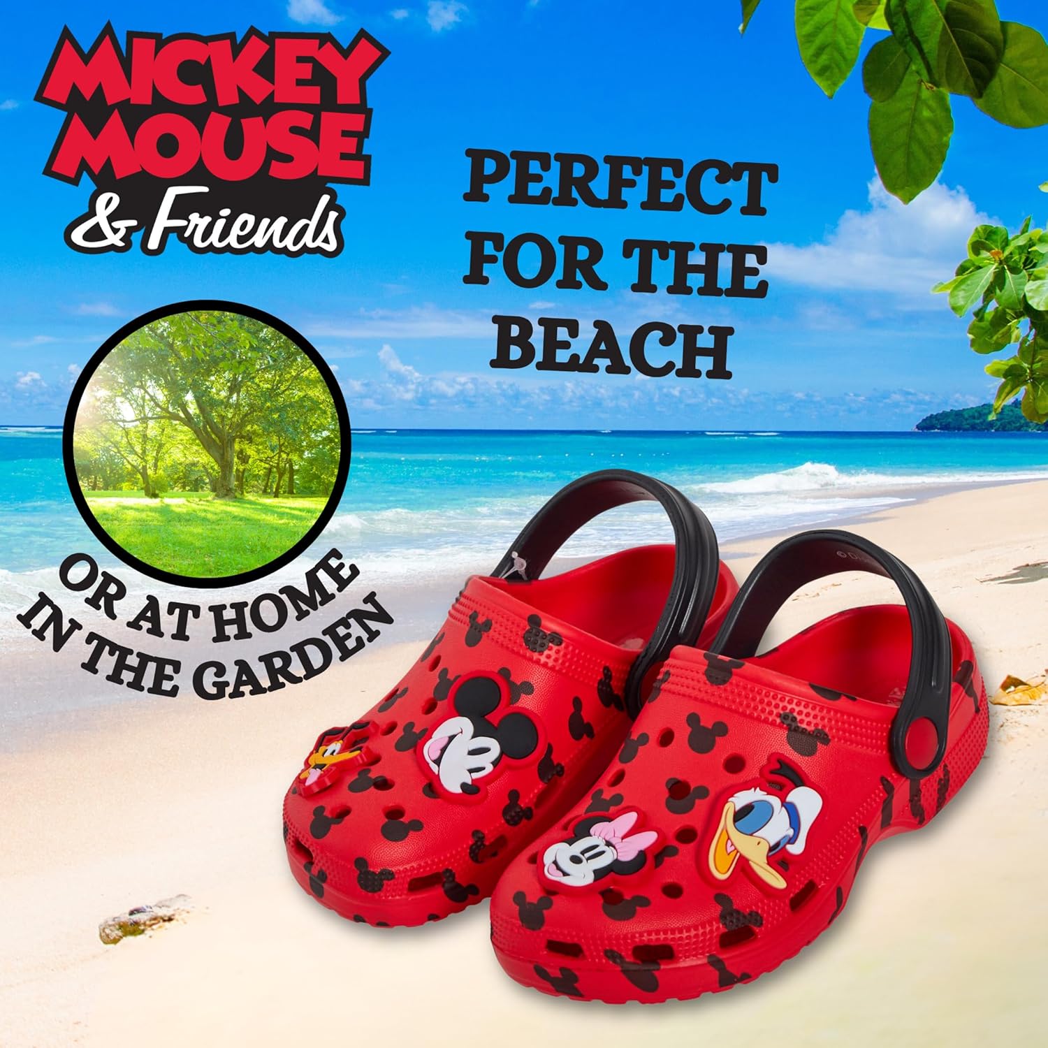 Detalle de Disney Sabots Mickey/Minnie Mouse avec Charms – Sandales d’été pour enfants