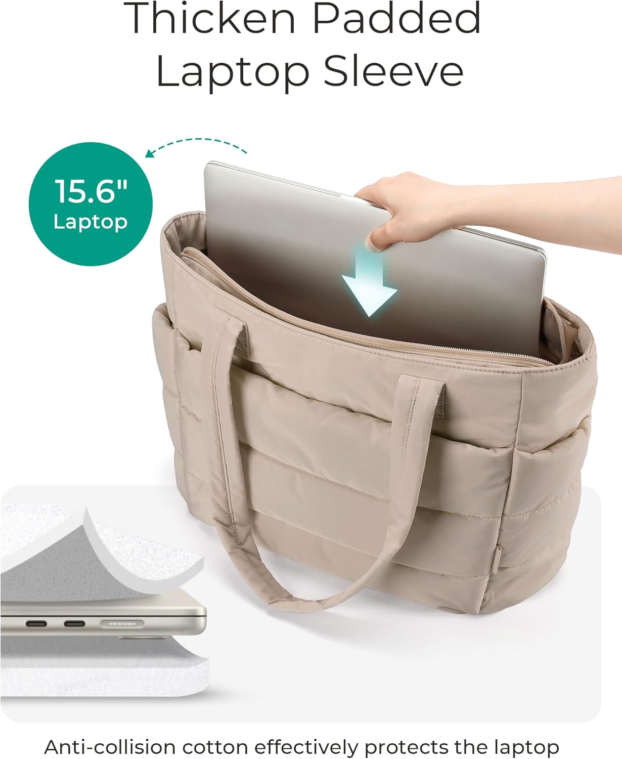 Thumbnail 4 de BAGSMART Lightweight Women’s Handbag with Compartments