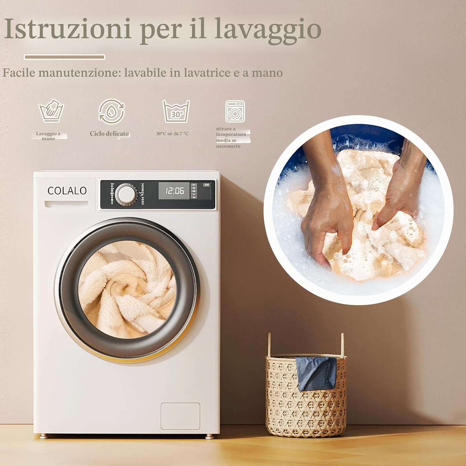Thumbnail 6 de WEYOND Copridivano Antiscivolo in Morbido Pile Lavabile 90 x 210 cm Beige – Protezione universale per 2/3/4 posti
