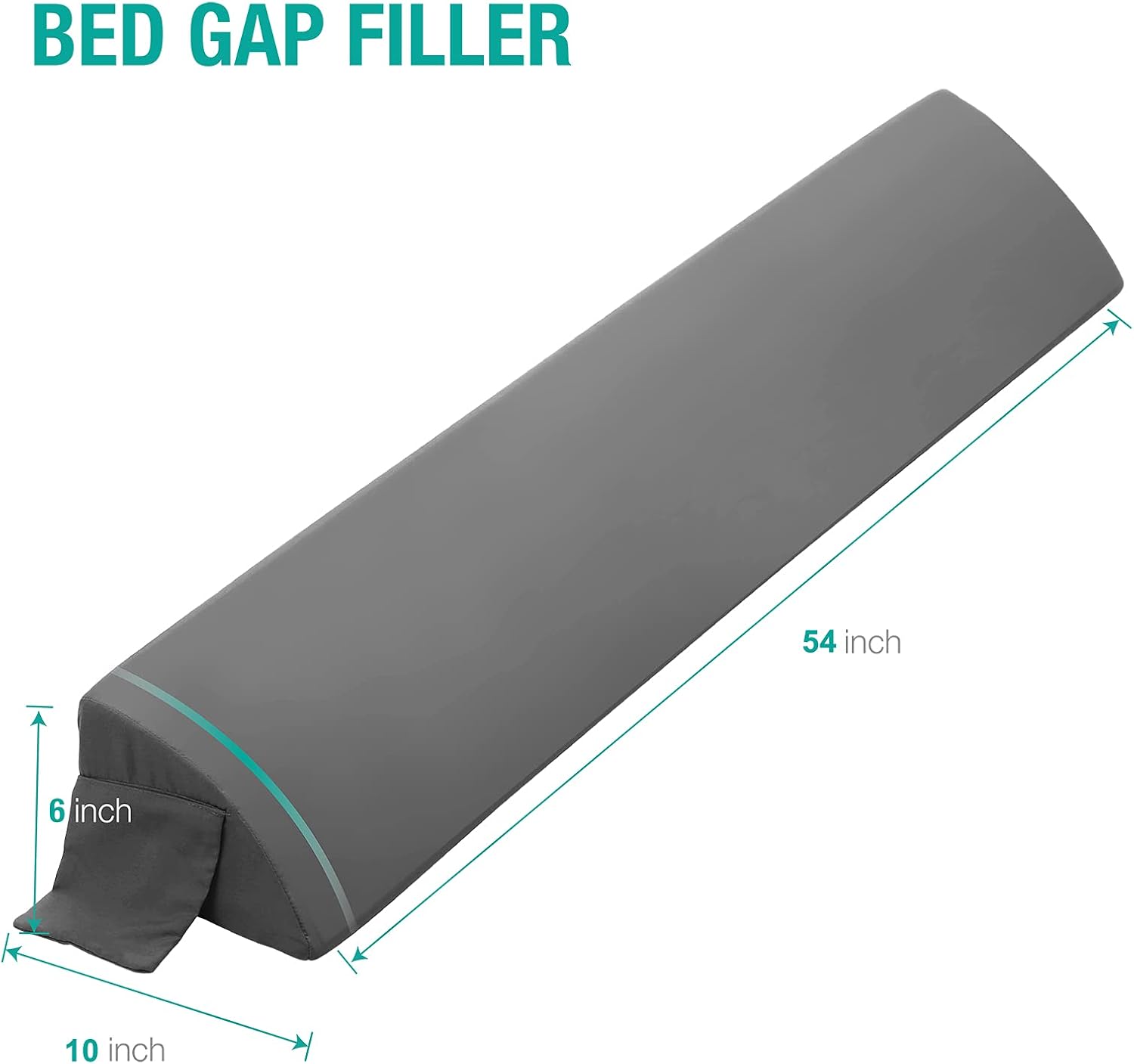 Thumbnail 5 de Vekkia Full Wedge Pillow Headboard Bed Wedge for Gap Fillers 📏? Wait emoji: product category.
```
```