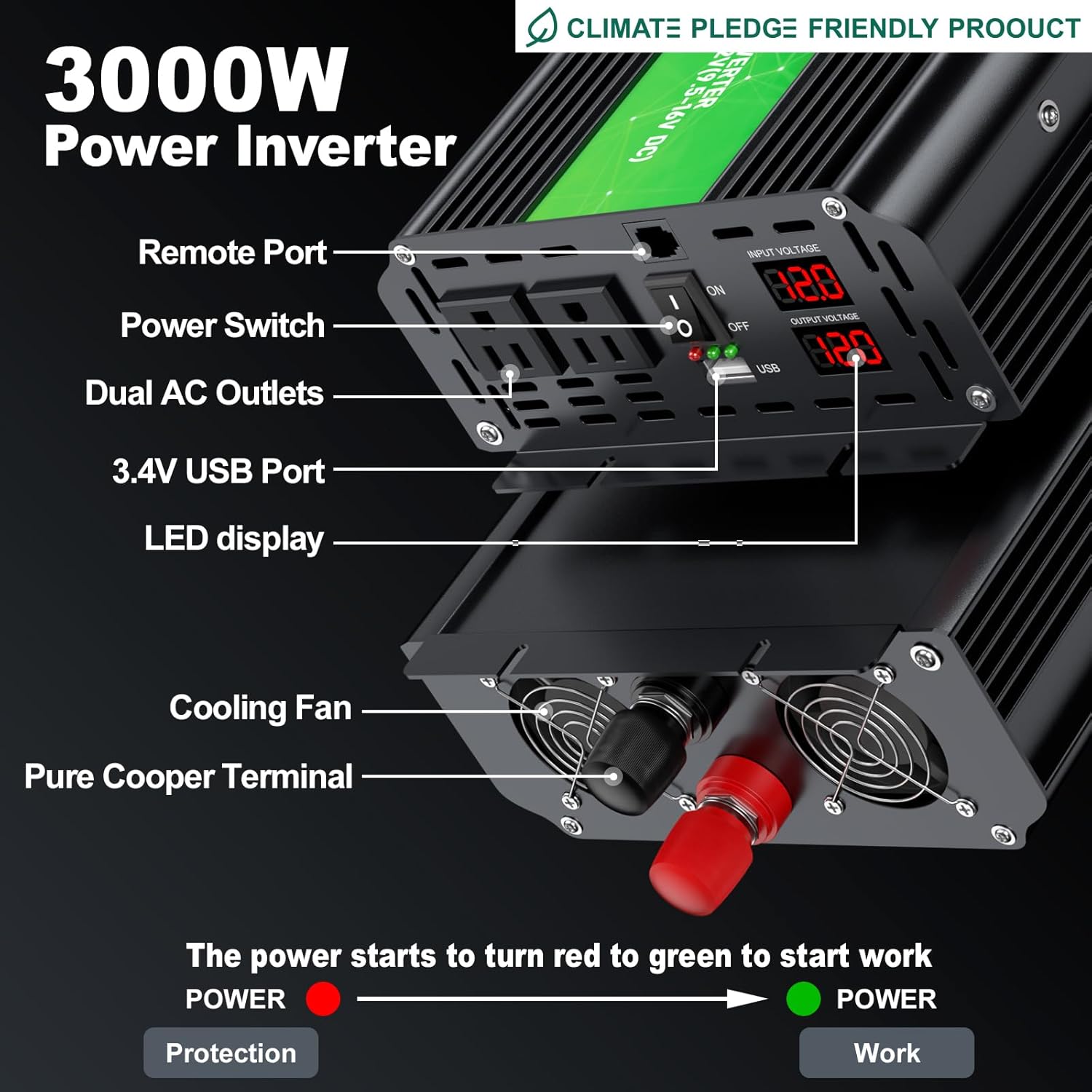 Detalle 2 de HONOURLIGHT 3000W Power Inverter