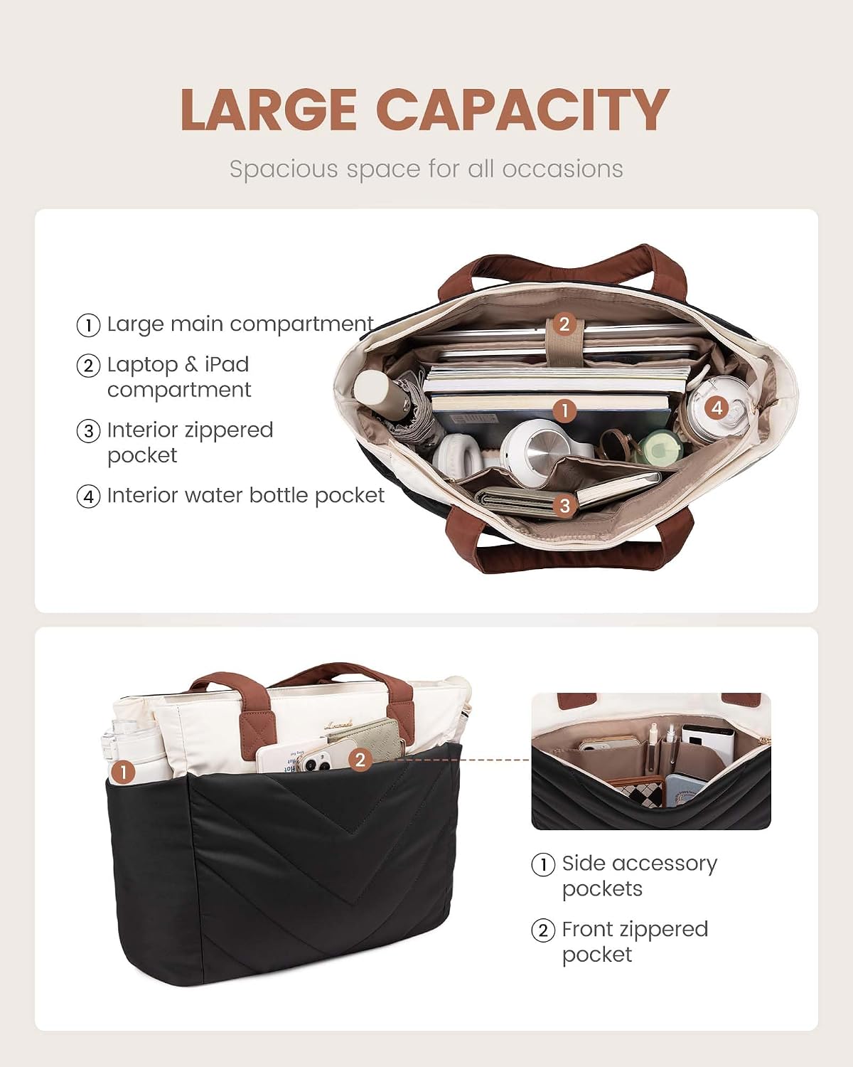 Detalle de LOVEVOOK Lightweight Tote Bag, 0.45 kg