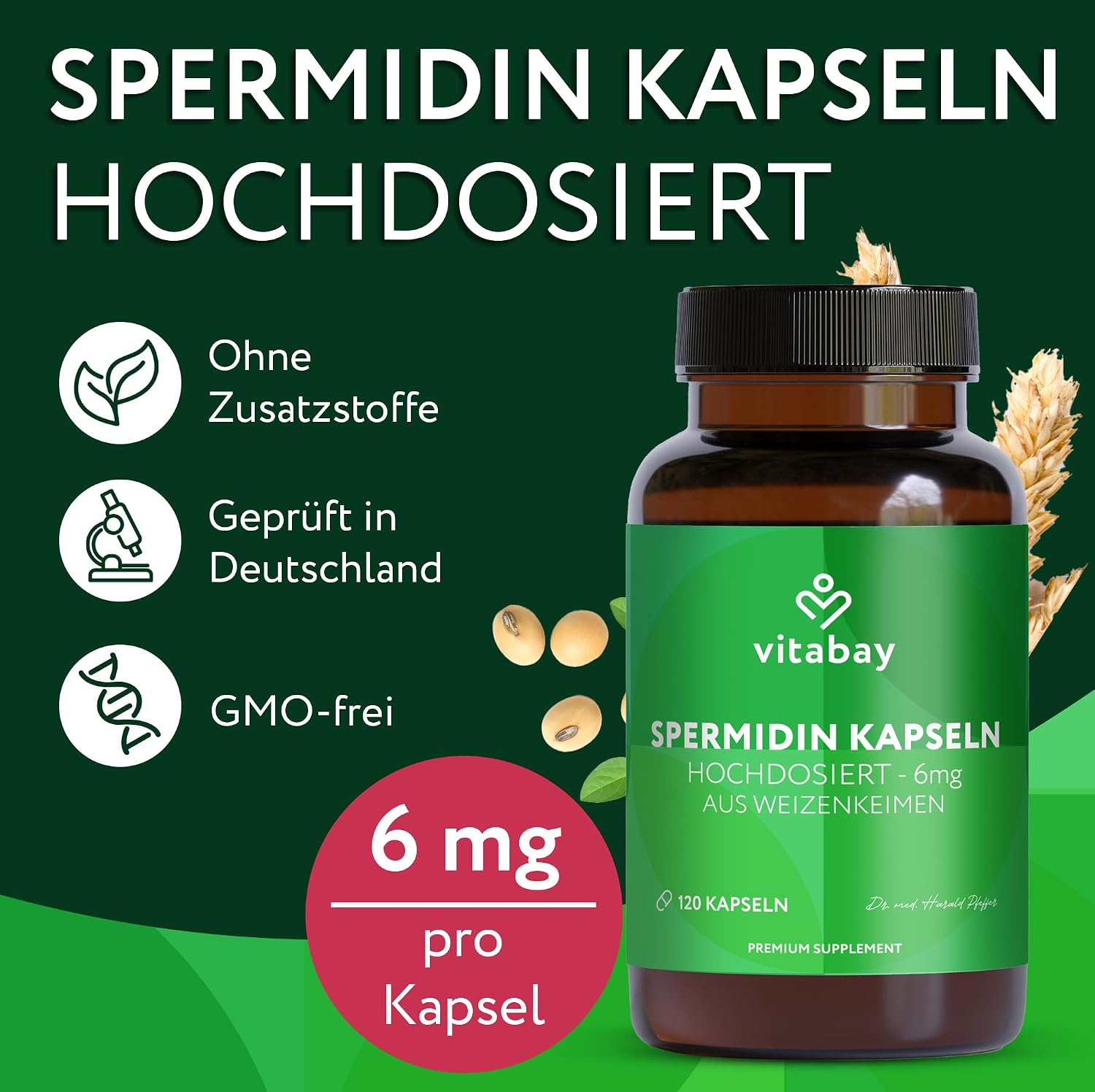 Thumbnail 2 de Vitabay Spermidin 6 mg Hochdosiert