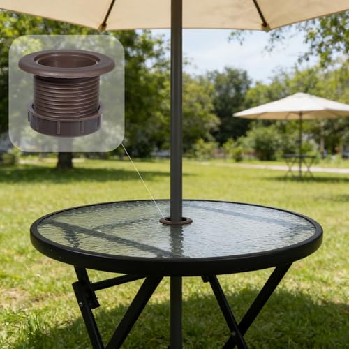 Thumbnail 6 de SUQ I OME Patio Table Umbrella Hole Ring Plug and Cap Set, Brown