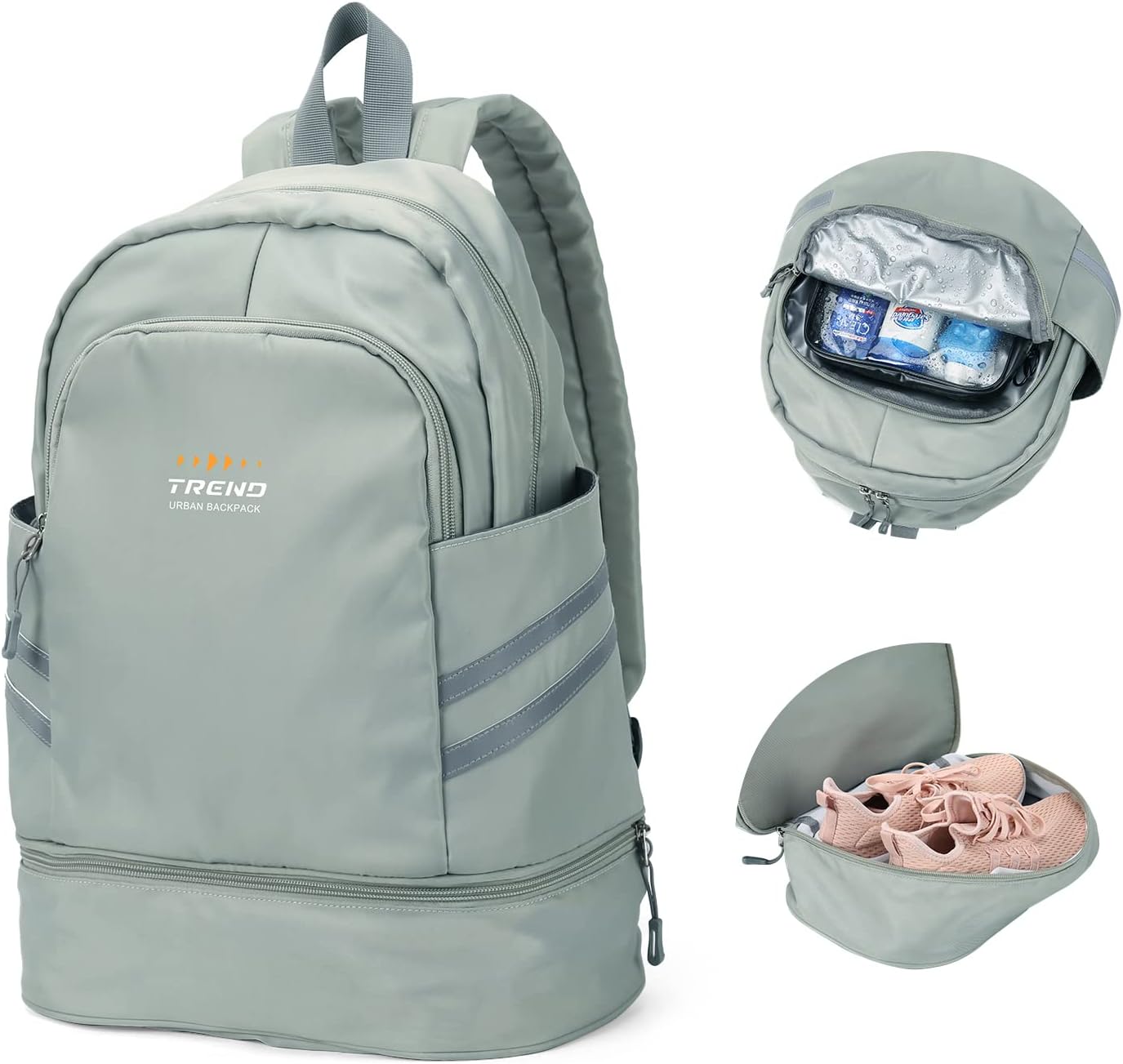 Detalle de SZLX Gym Backpack for Women with Shoes Compartment – Waterproof Foldable Travel & Gym Bag