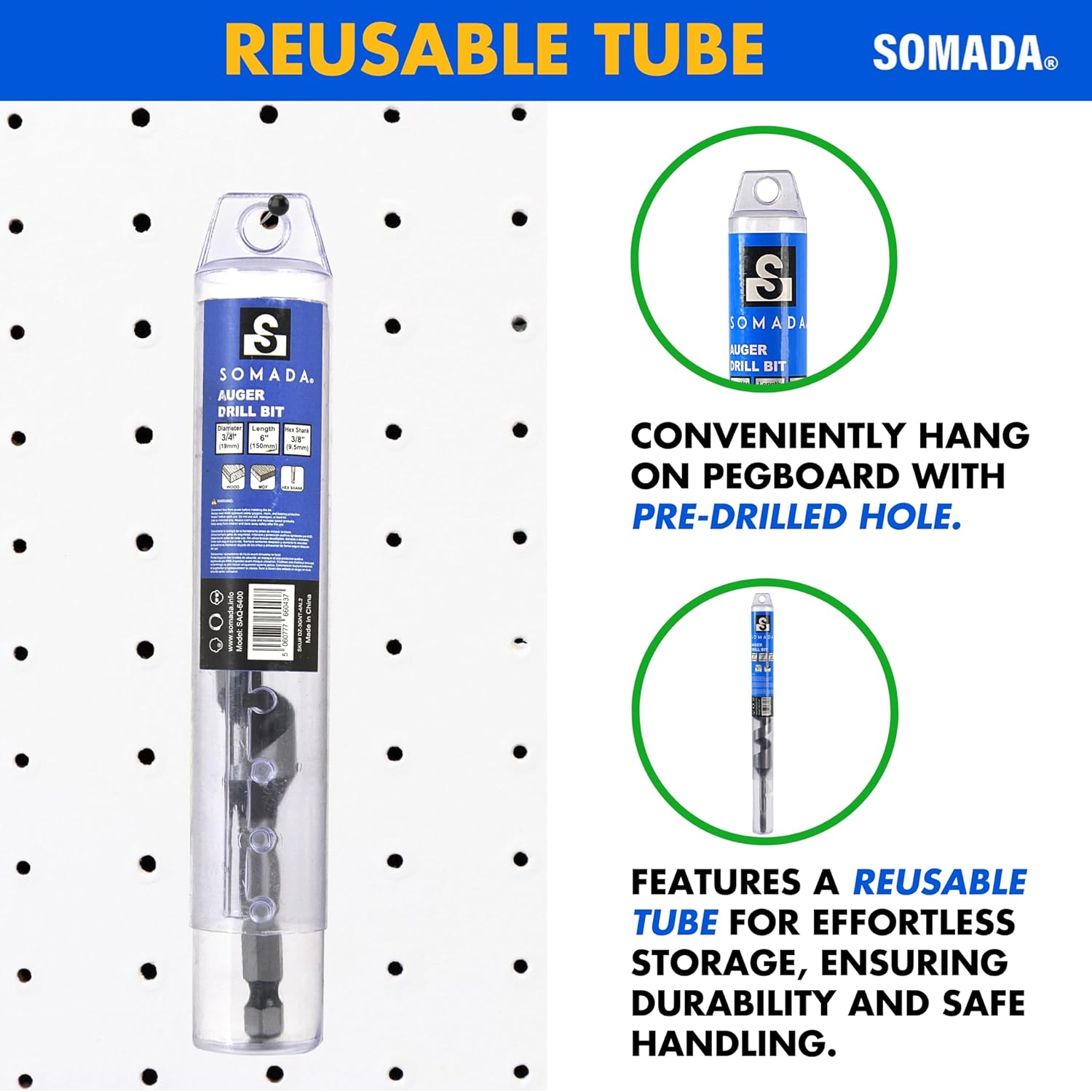 Thumbnail 5 de SOMADA 3/4-Inch x 6-Inch Wood Auger Drill Bit