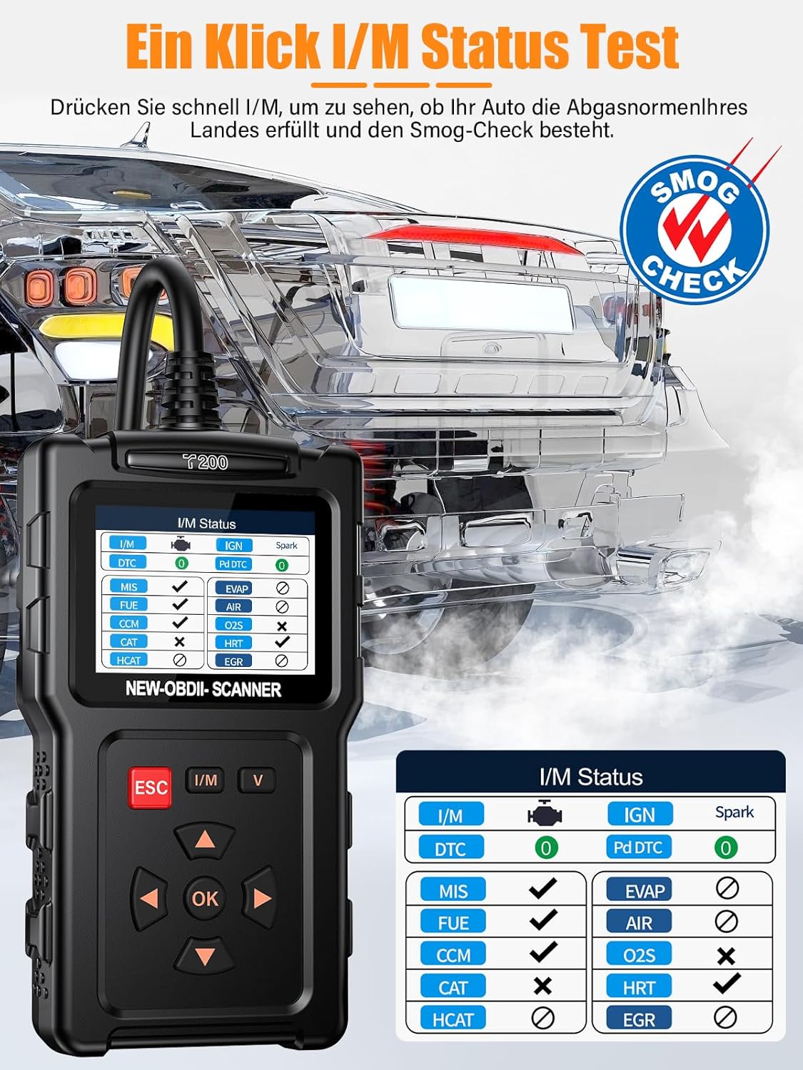 Thumbnail 5 de OBD2 Diagnosegerät T200 2,4" Bildschirm