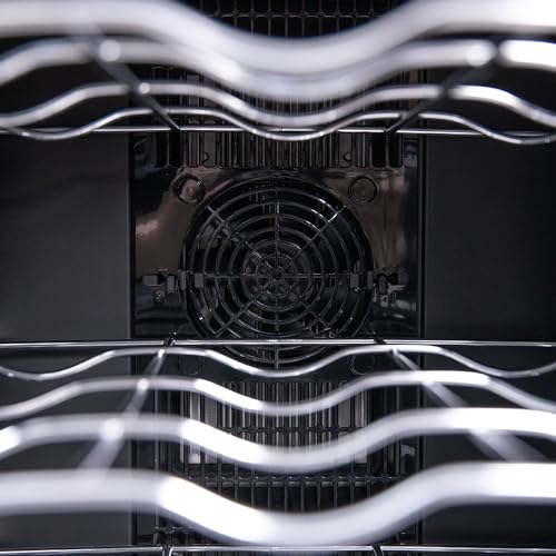 Detalle de Cecotec Cantinetta Vino Bolero GrandSommelier 1550 CoolCrystal: Cantina termoelettrica per 15 bottiglie, silenziosa e stylish