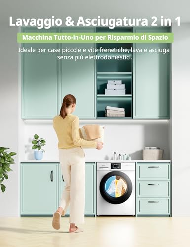 Detalle de COMFEE' Lavasciuga 10/7 kg – Classe A/D, Motore Inverter 1400 Giri