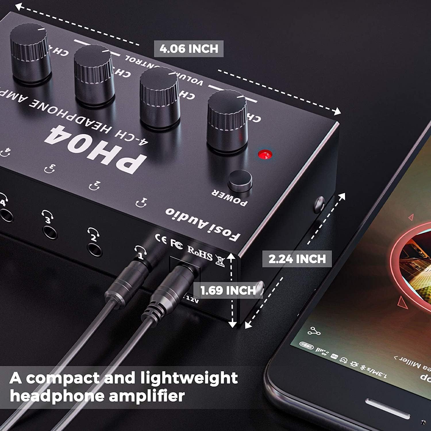 Thumbnail 5 de Fosi Audio PH04 Amplificateur casque 4 canaux