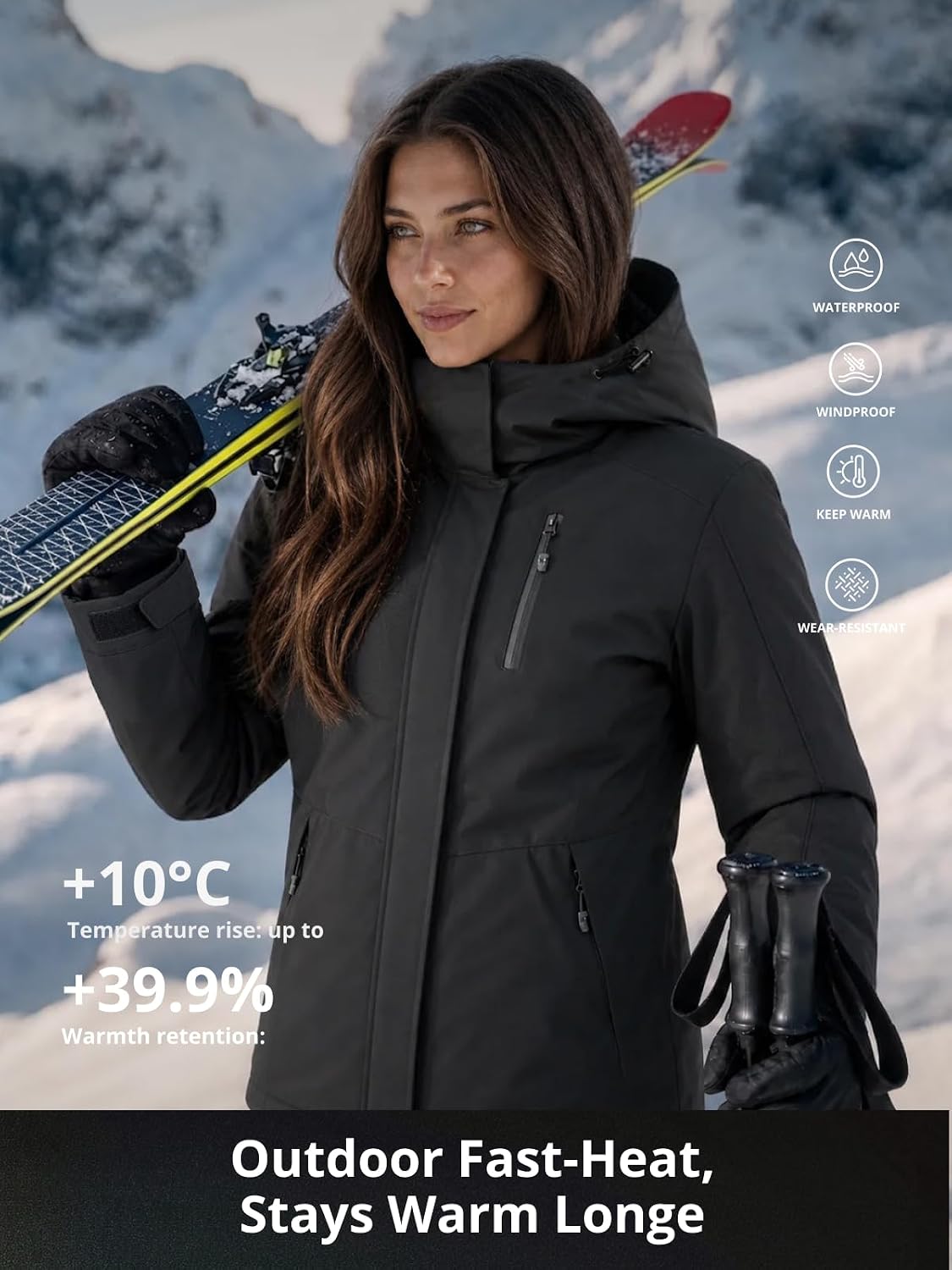 Detalle 2 de CAMELSPORTS Women's Ski Jacket with Fleece Lining