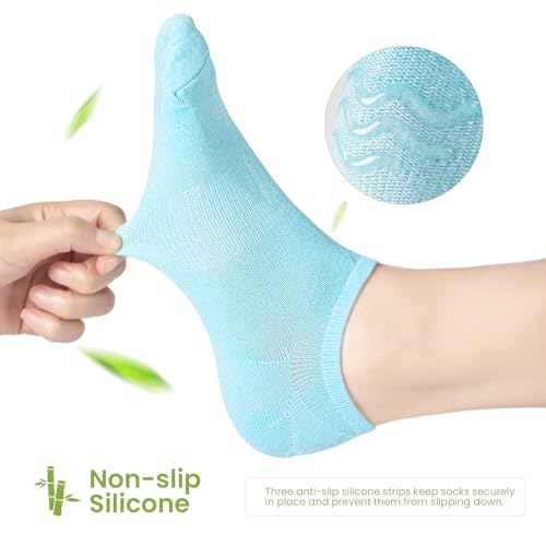 Detalle de Niofind Bamboo Trainer Socks for Women and Men – No Show Low Cut Invisible Socks with Non-Slip Heel Grip (Multipack)