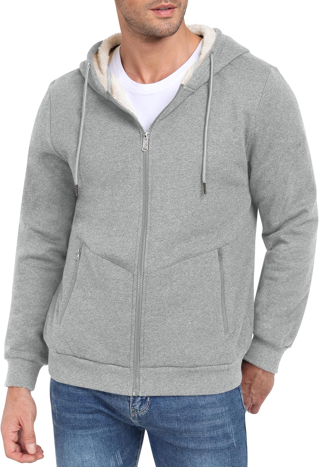 Detalle 2 de MoFiz Men's Sherpa-Lined Hoodie