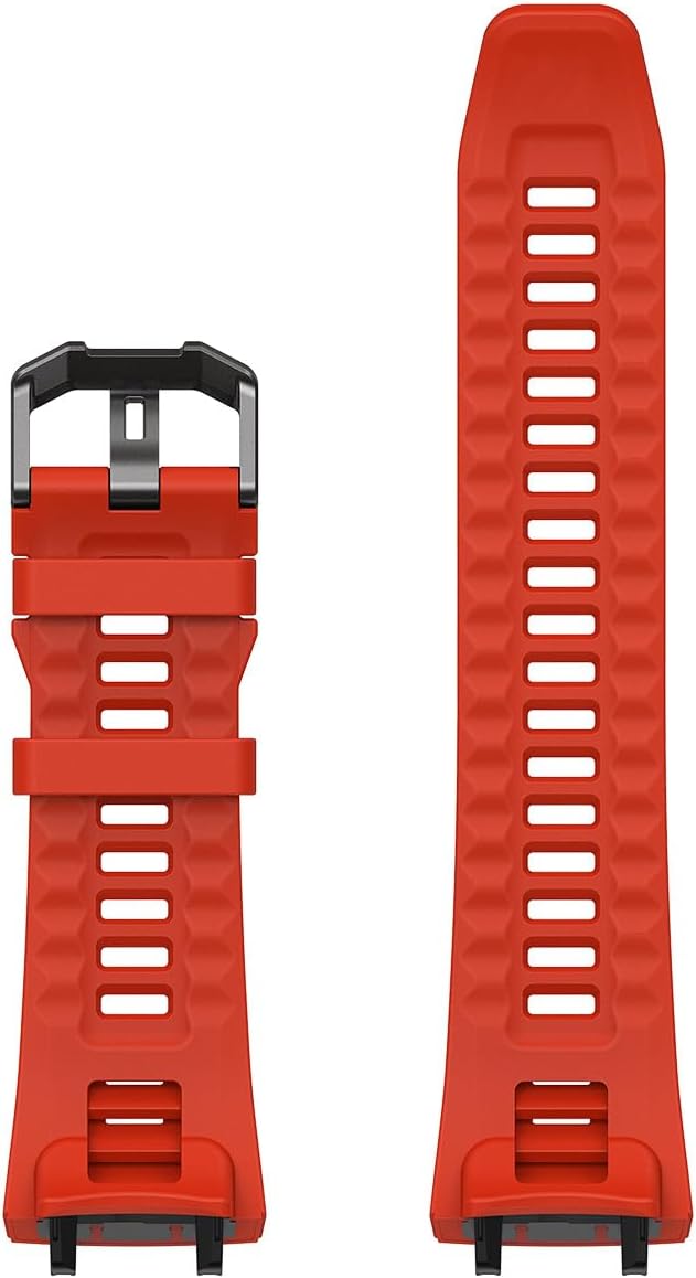 Detalle de Amazfit Banda di Ricambio Ufficiale T-Rex 3, Bracciale in Silicone Liquido Rosso Lava per Uomo/Donna
