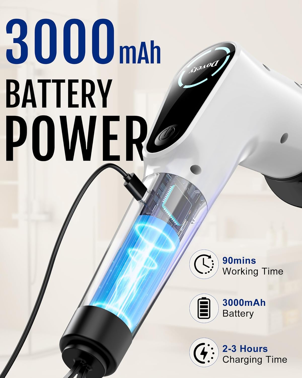 Thumbnail 5 de Dovety Electric Spin Scrubber: 8-Head Shower Cleaning Power with Extendable Handle