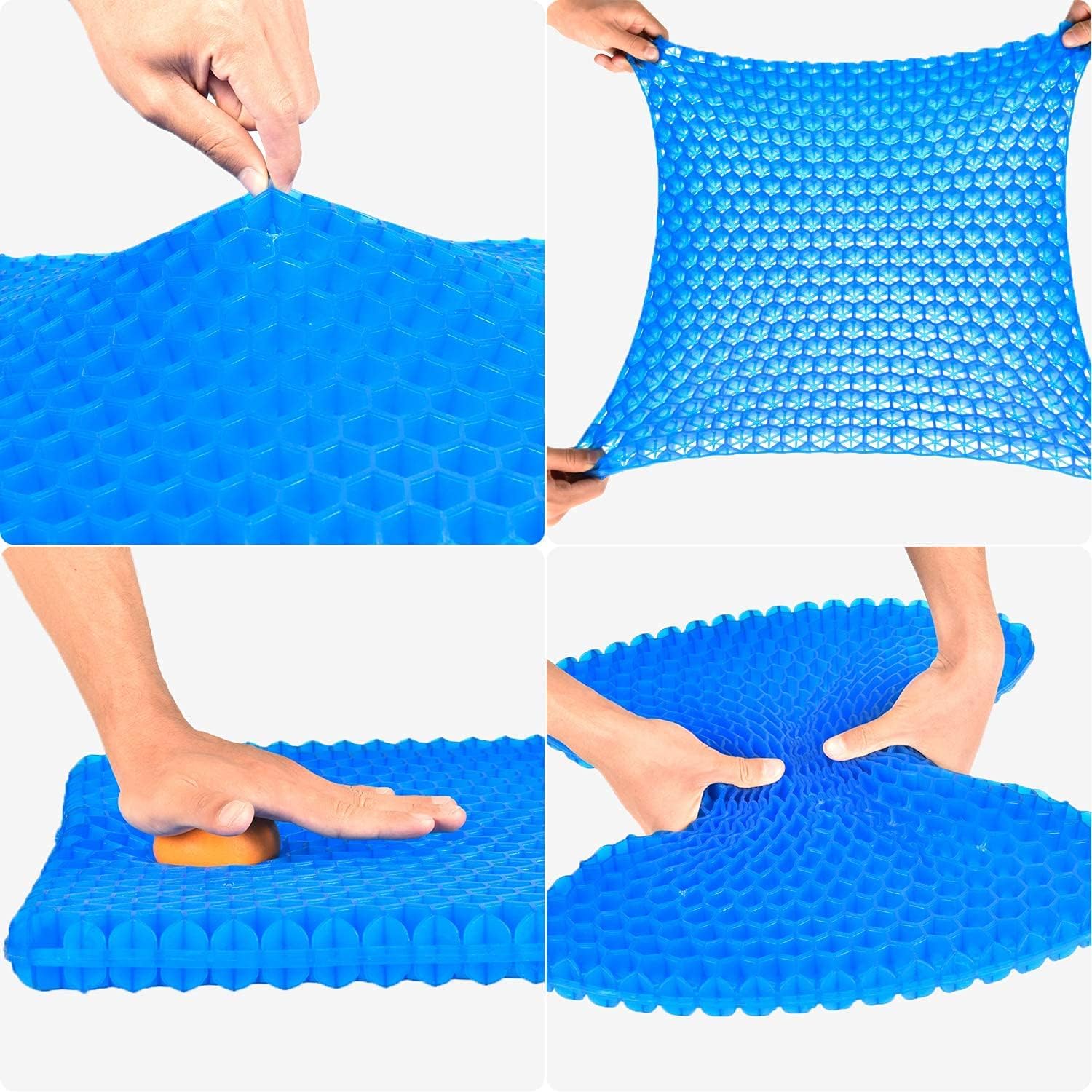 Detalle 2 de 2022 NewLarge Gel Seat Cushion with Honeycomb Design: Double Thick Gel for Pain Relief