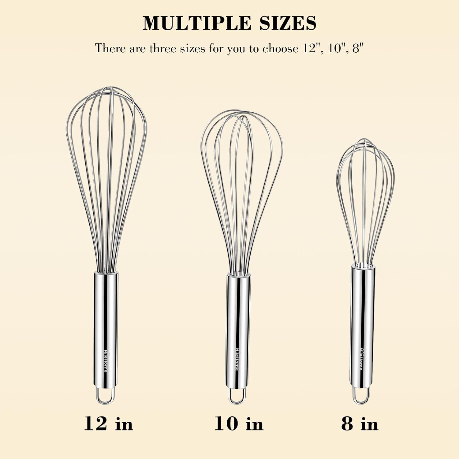 Thumbnail 1 de NileHome Whisk Set 8" 10" 12