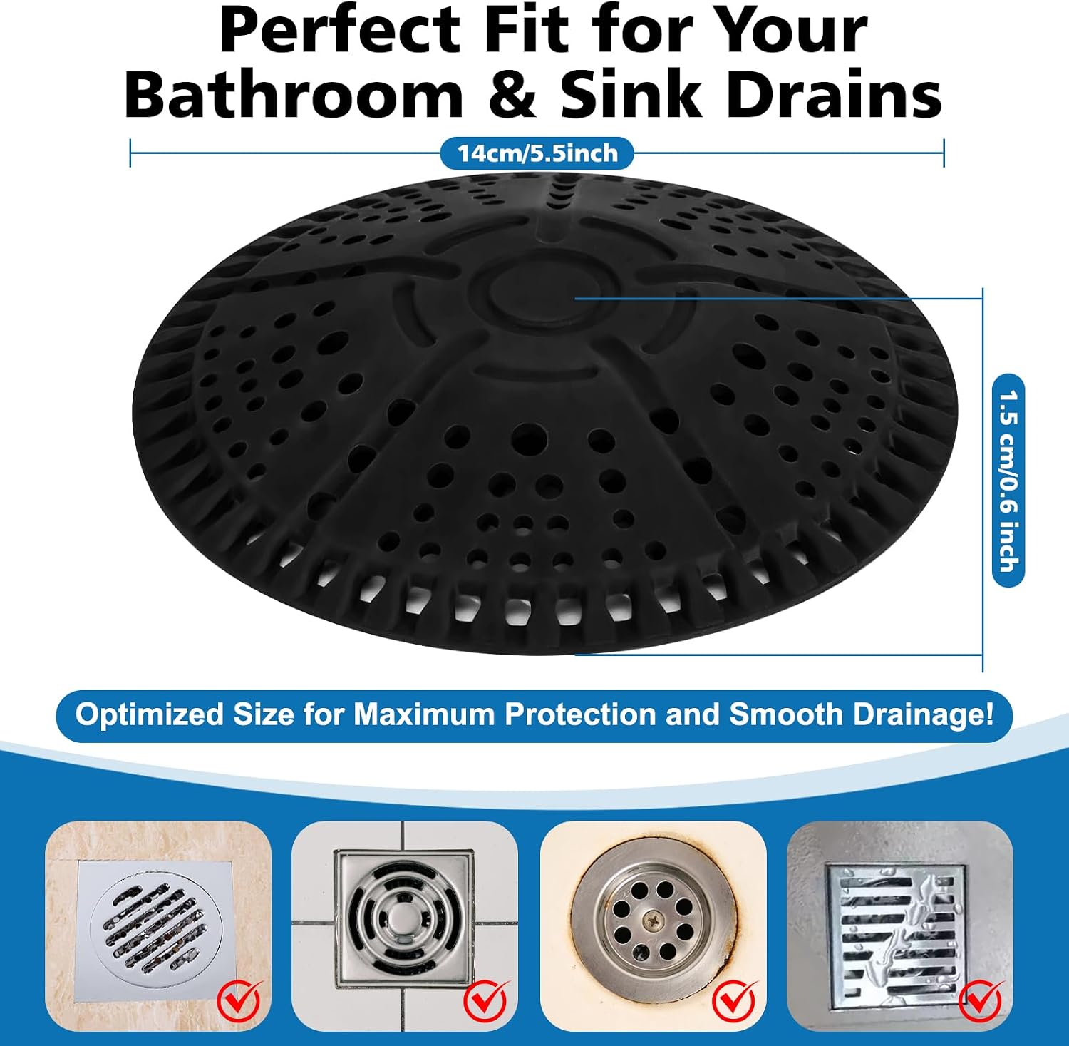 Thumbnail 2 de ZOOY 5.5 Inch Shower Hair Drain Cover ⚙