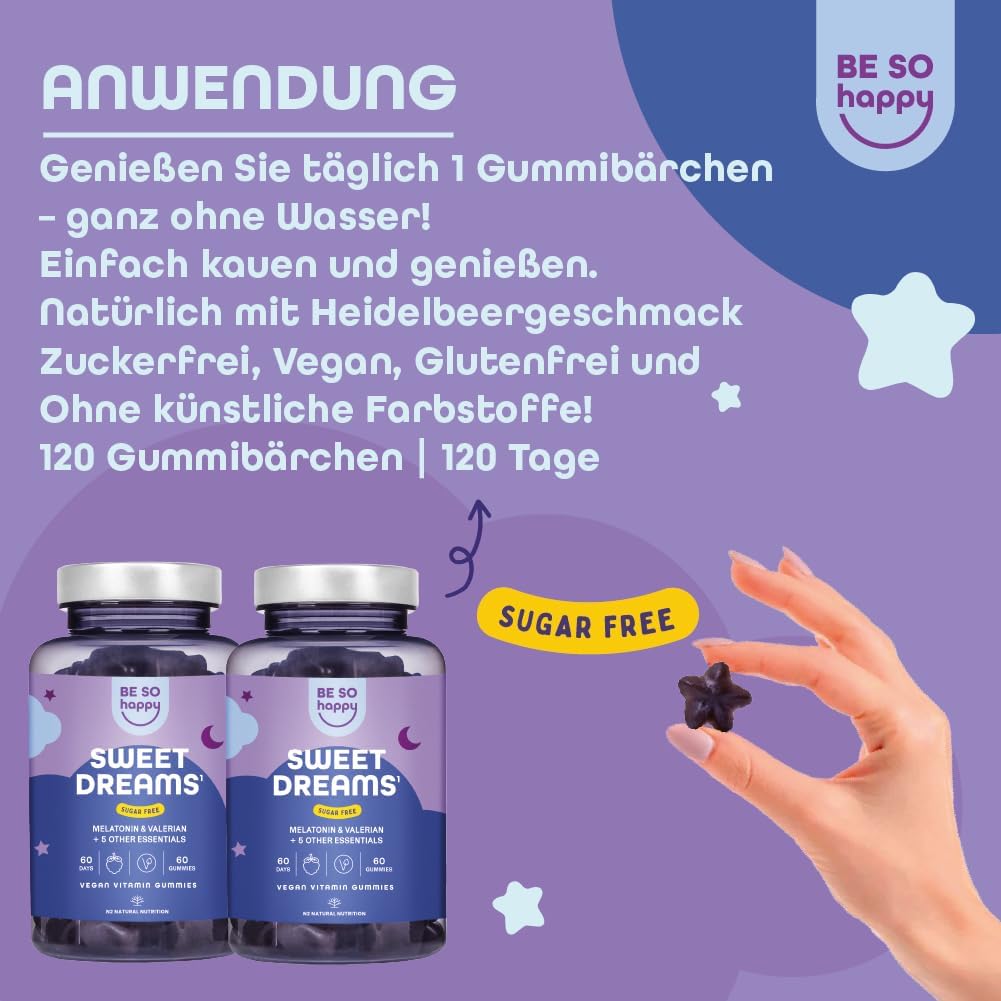 Thumbnail 3 de BeSoHappy Melatonin Gummies 0,5 mg Schlafgummis