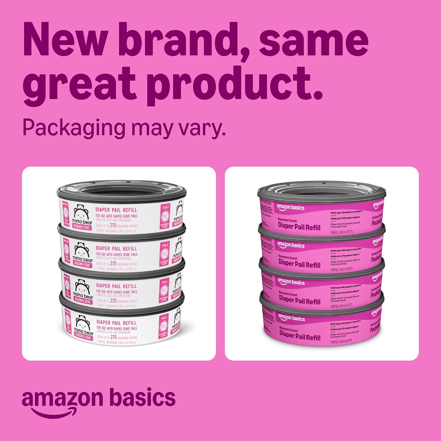 Detalle 2 de Amazon Mama Bear Blossoms Diaper Pail Refills 2160 count