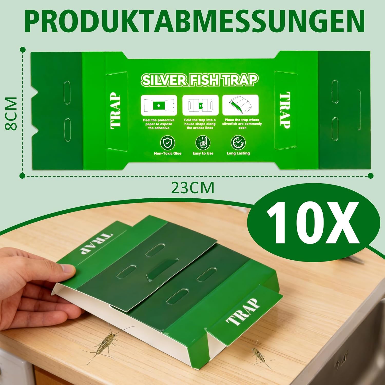 Thumbnail 1 de Piège Poisson d’argent 10 pièces antica ford / lépismes – adhésif forte accroche, non toxique et sans odeur