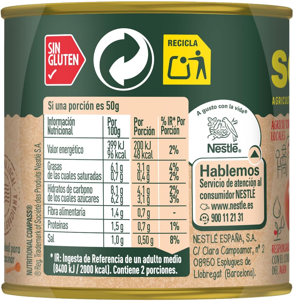 Detalle 2 de SOLÍS Tomate Frito Casero Pack de 6 x 3 latas 🍅
