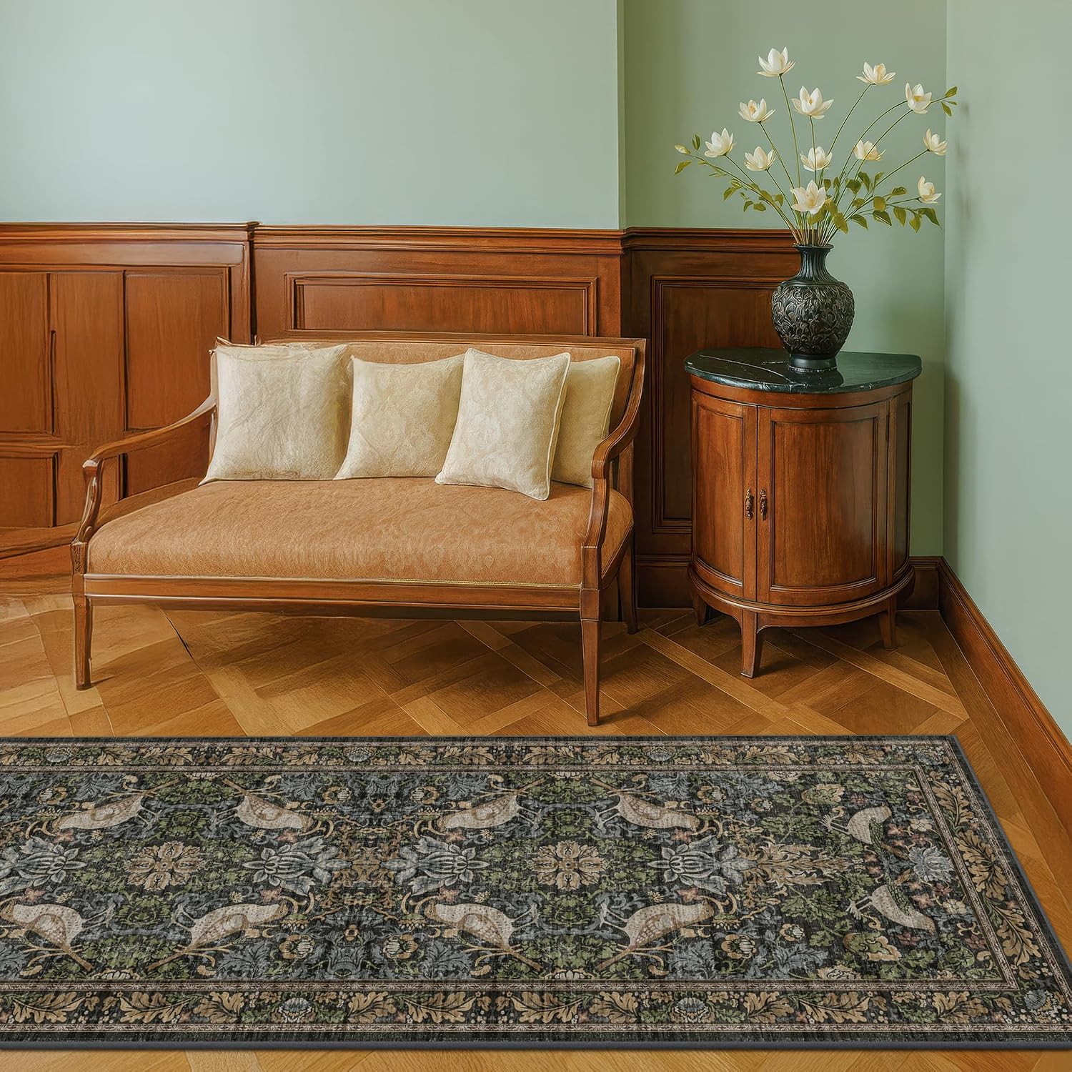 Thumbnail 2 de Floral Kitchen Runner Rug, 2x8