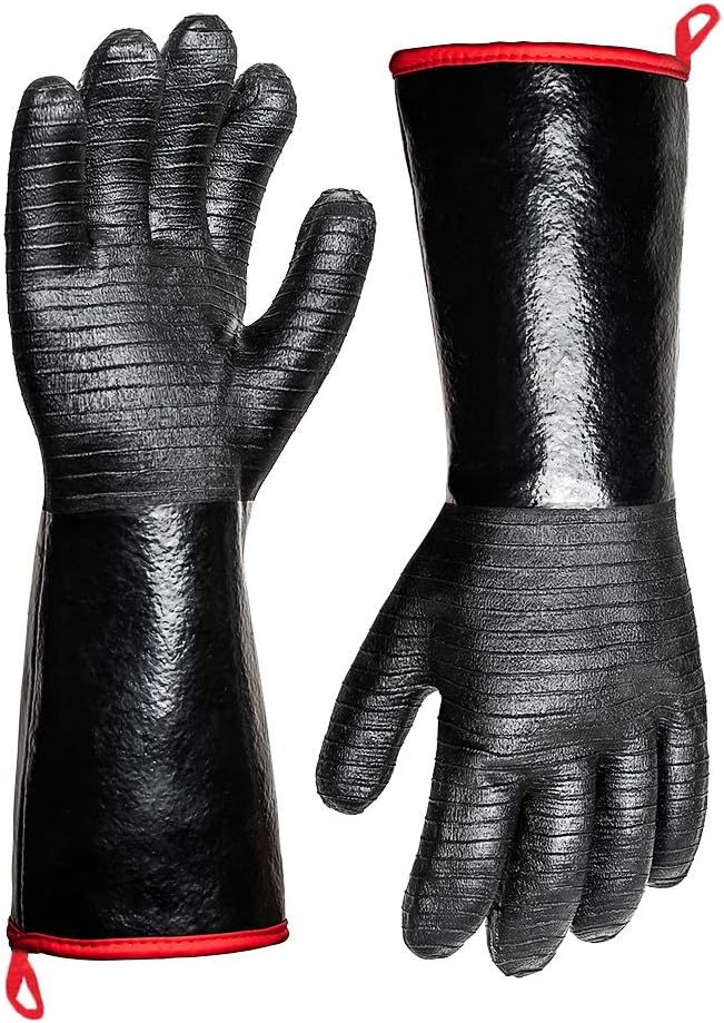 Detalle de Aillary mdk-397 Grill Gloves, 14-Inch Waterproof Neoprene, Heat Resistant