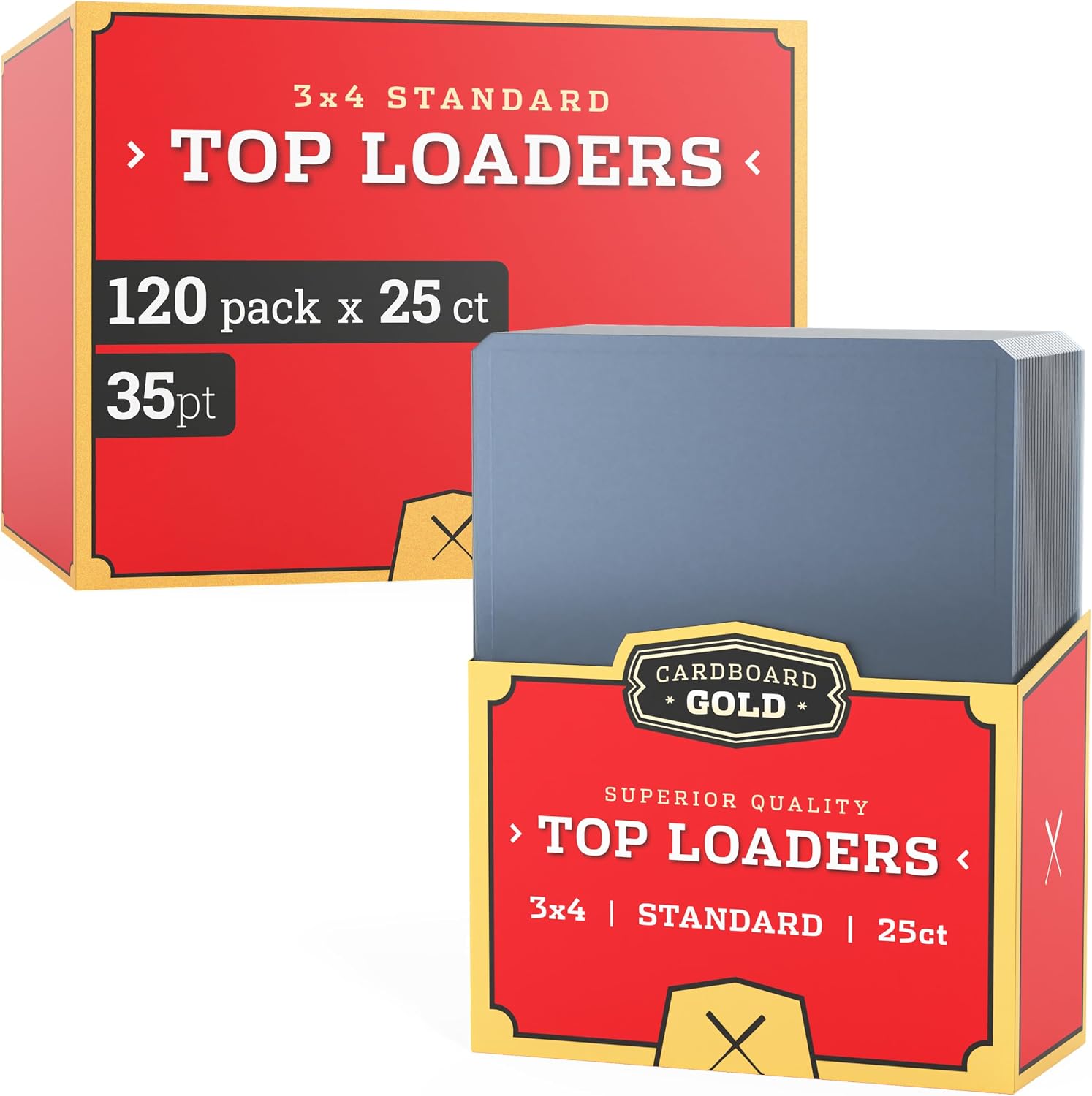 Thumbnail 6 de Cardboard Gold 35pt Top Loaders 1000