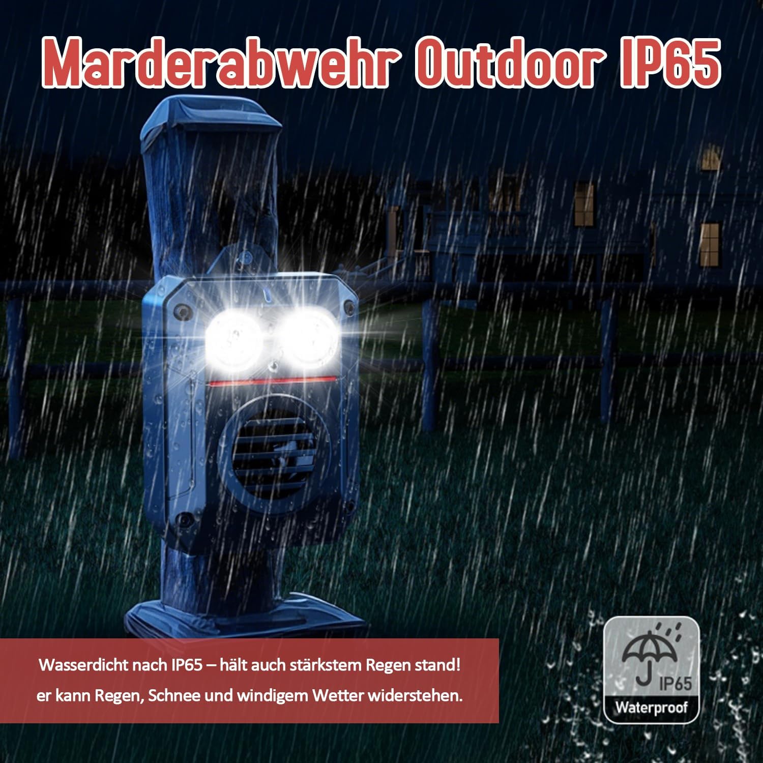 Thumbnail 3 de MEKEET Marderabwehr Auto – Ultraschall + Blitzlicht im Auto, Garten und Dachboden