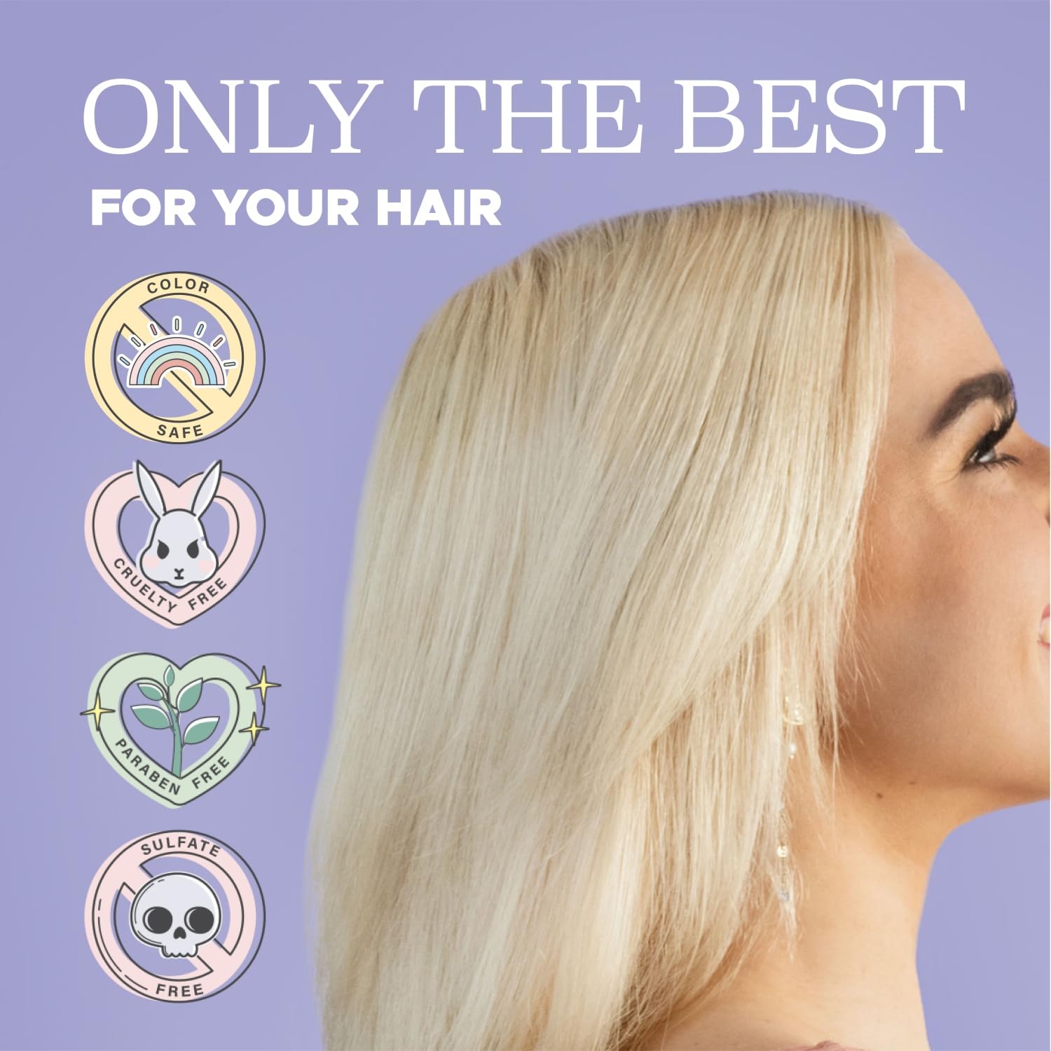 Detalle 1 de Luseta Coconut Oil Purple Shampoo & Conditioner Set for Blonde and Gray Hair