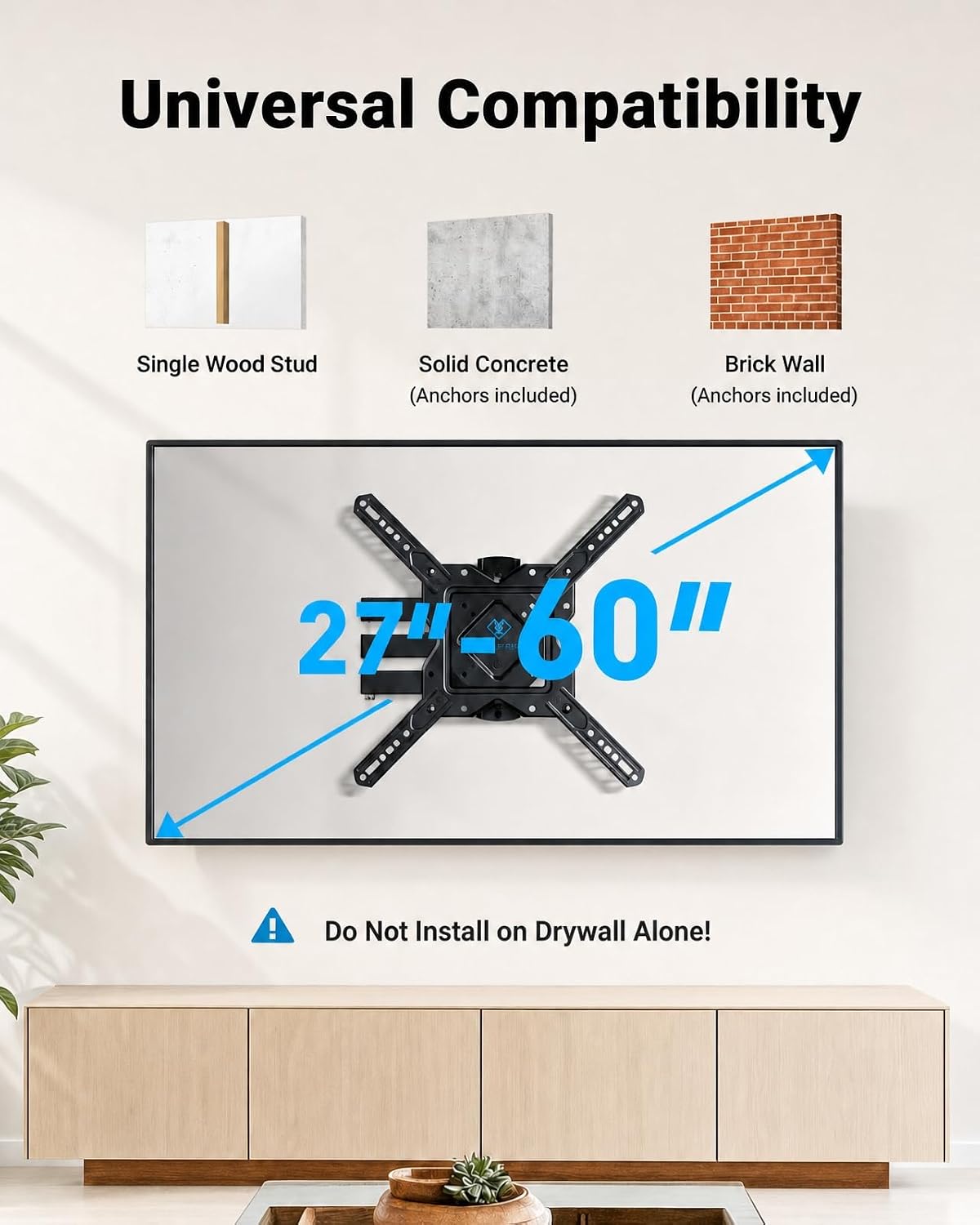 Detalle 2 de PERLESMITH TV wall mount 27–60-inch