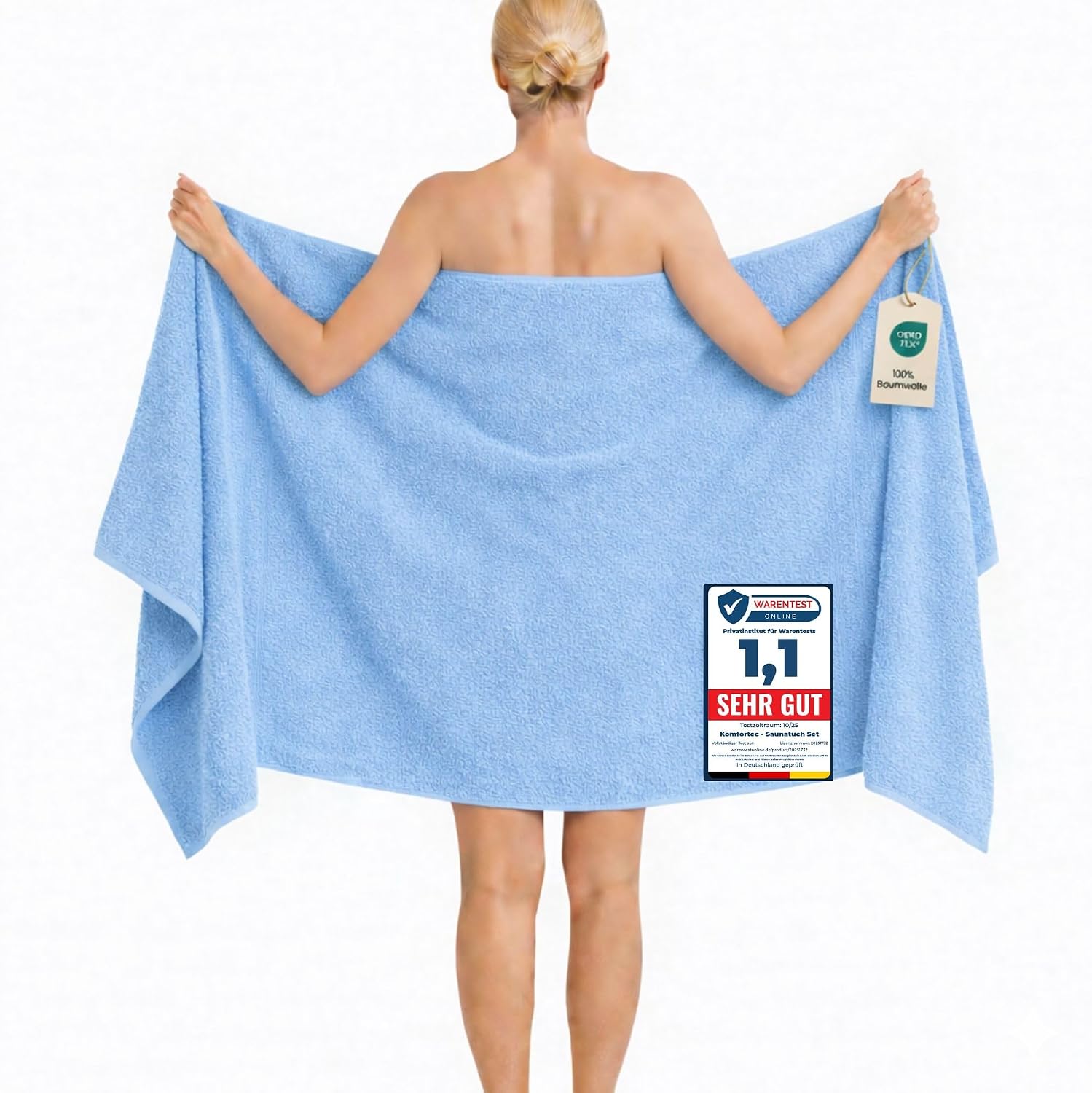 Thumbnail 5 de Serviette de sauna Komfortec 100 x 200 cm