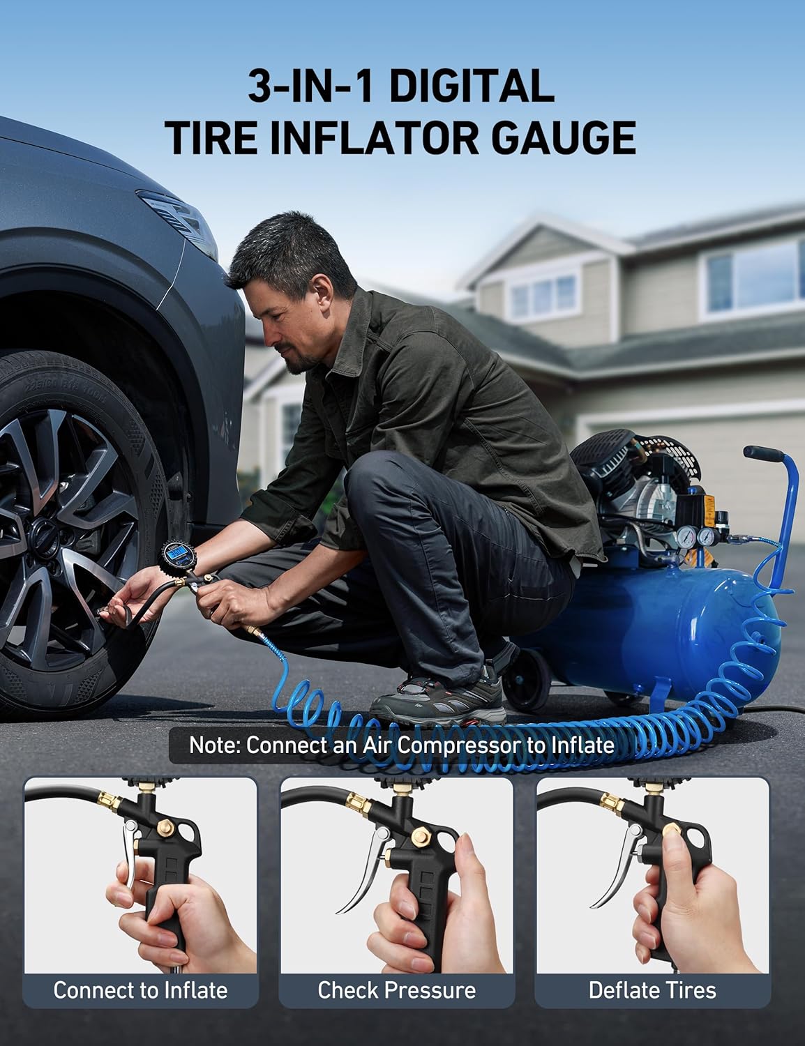 Thumbnail 5 de AstroAI Digital Tire Pressure Gauge 3-250 PSI 📏