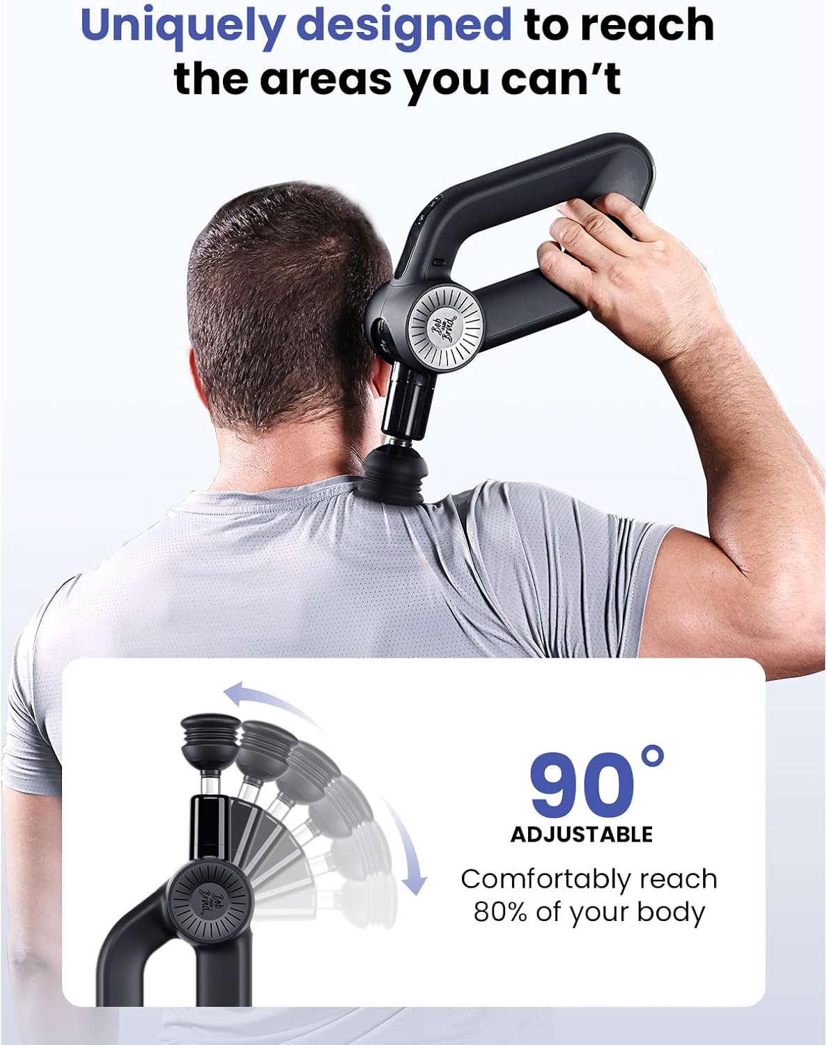 Thumbnail 4 de BOB AND BRAD D6 Pro Plus Massage Gun with Heat (16mm amplitude, OLED screen)